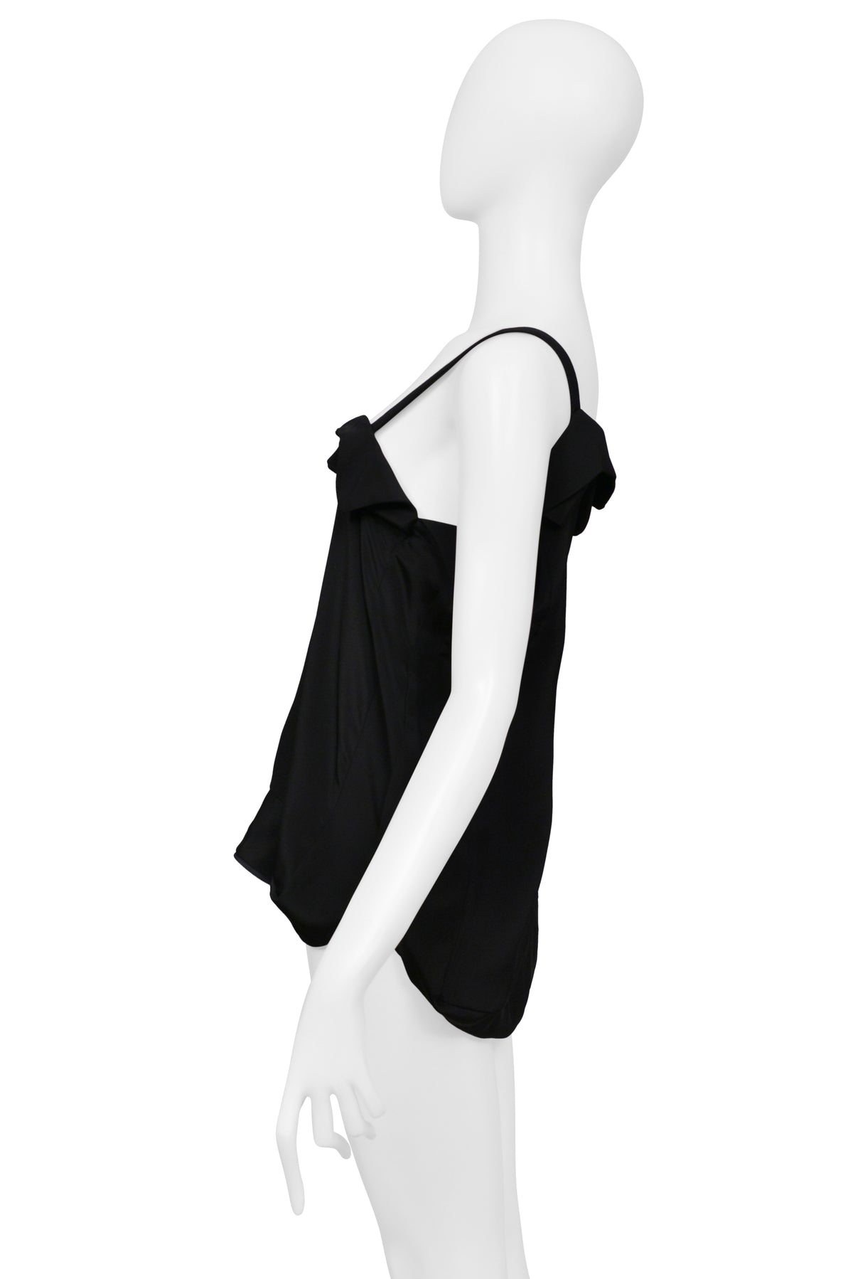 YOHJI YAMAMOTO BLACK SILK BAG TOP