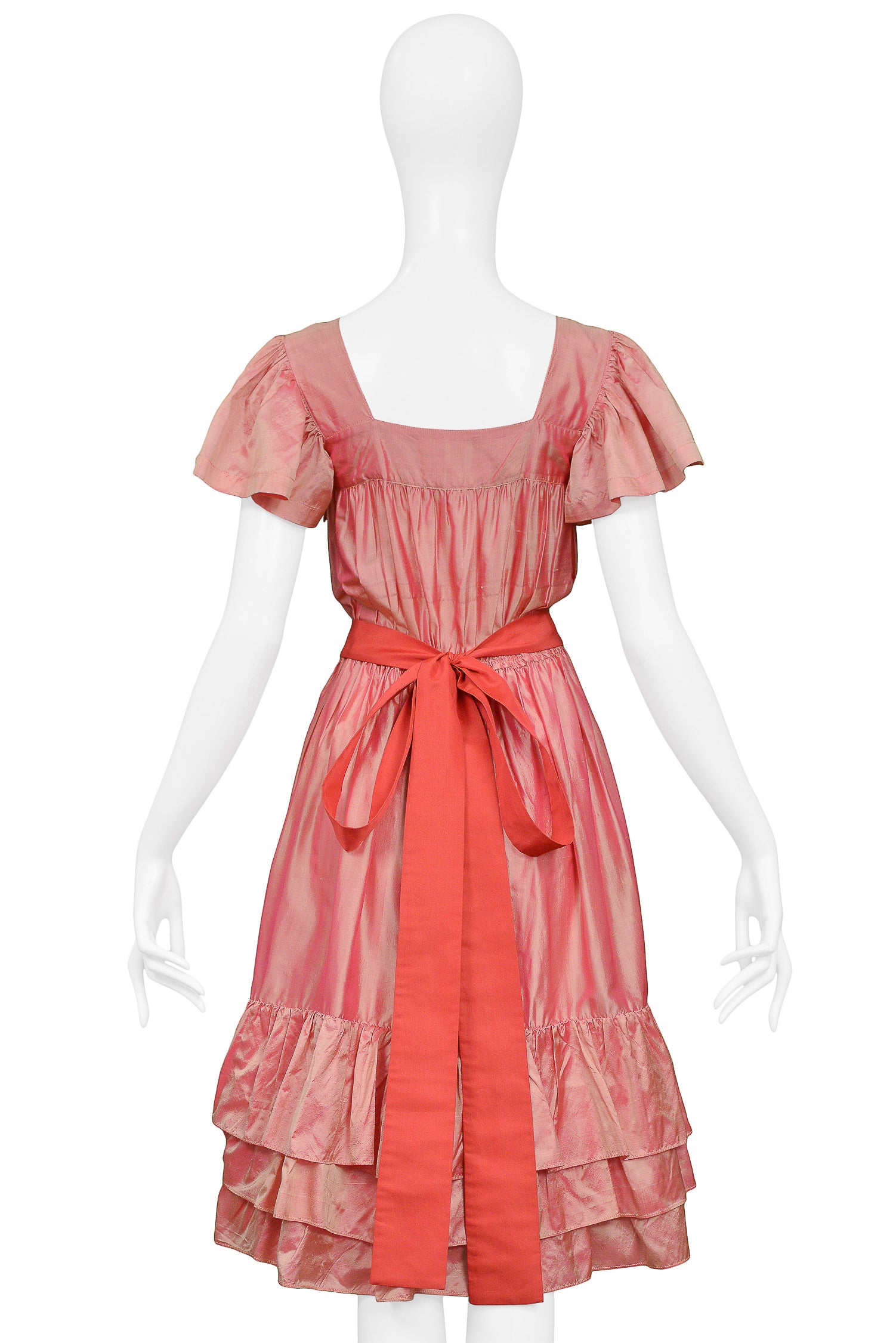 YVES SAINT LAURENT YSL PINK TAFFETA PARTY DRESS