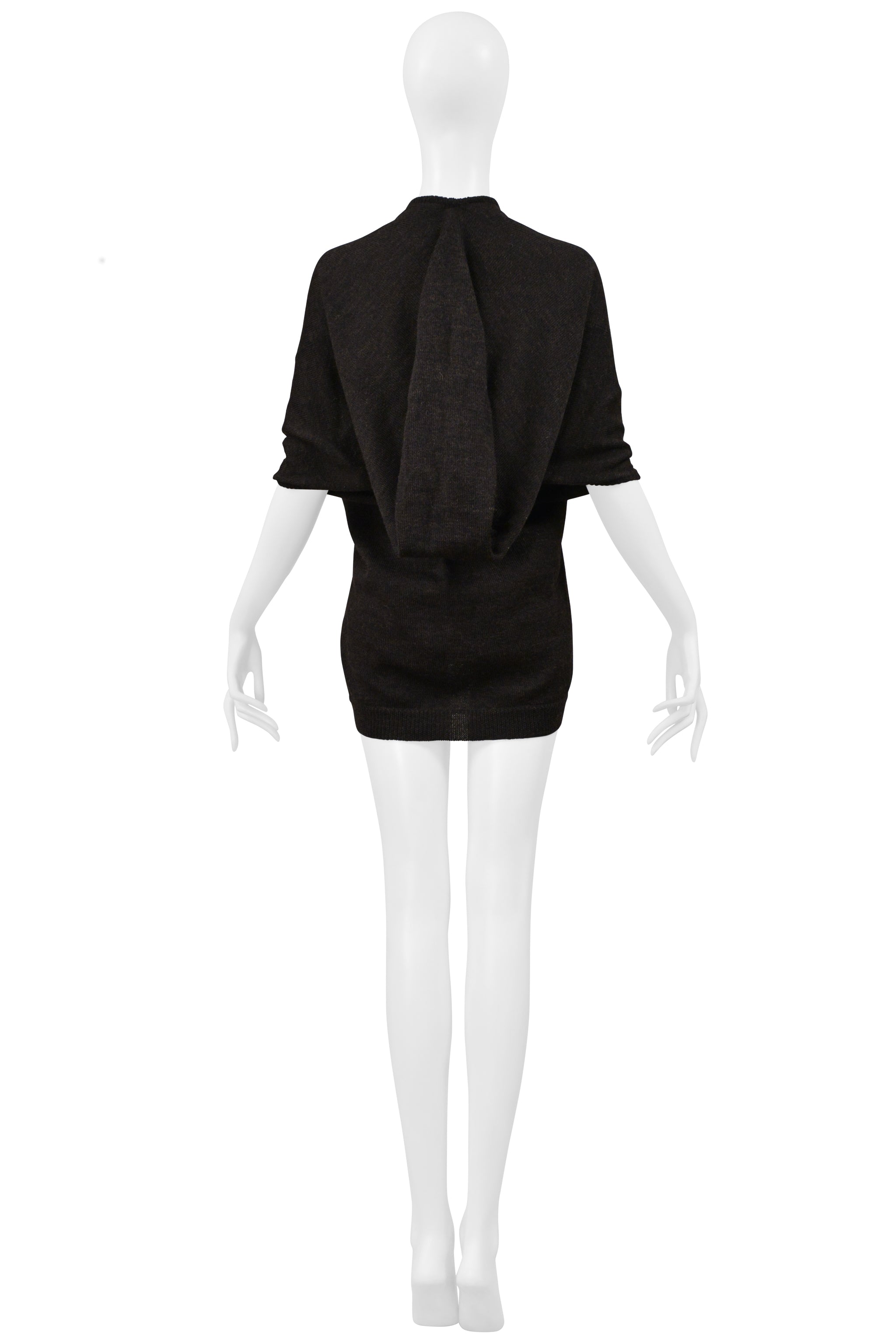 Y'S BY YOHJI YAMAMOTO BROWN CARDIGAN SWEATER WITH ZIPPER 2001-02