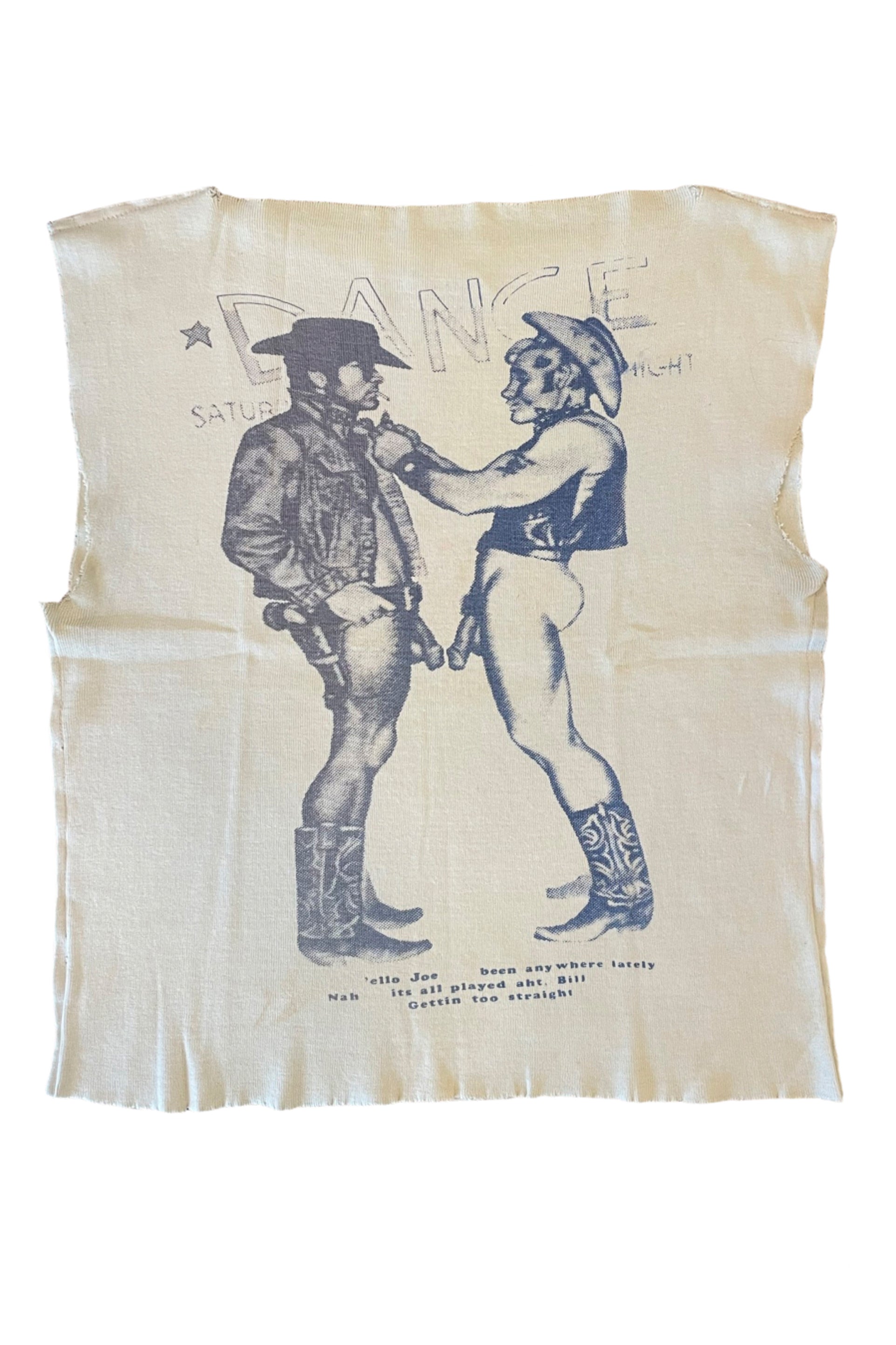 VIVIENNE WESTWOOD & MALCOLM MCLAREN ICONIC "COWBOYS" SEX T-SHIRT 1975