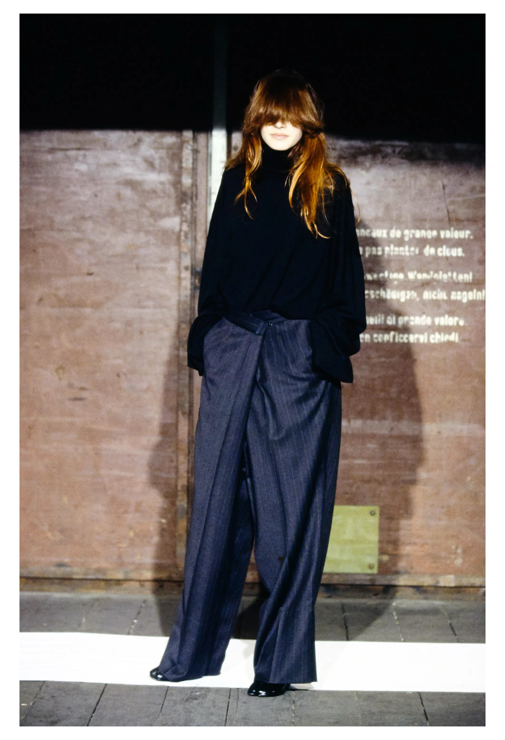 MAISON MARTIN MARGIELA GREY FOLD OVER TROUSER PANTS 2000