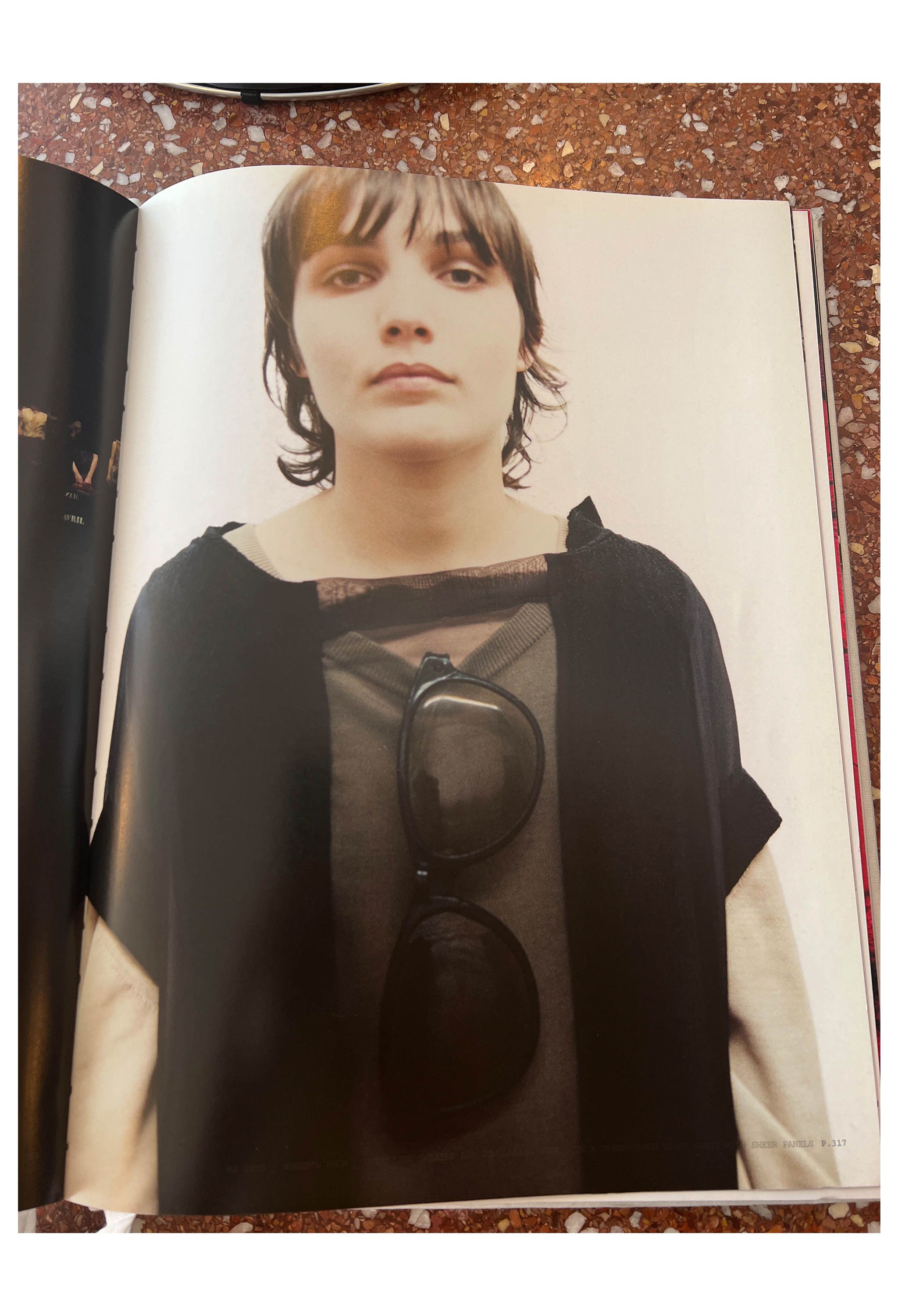 MAISON MARTIN MARGIELA ARTISANAL OVERSIZED BLACK DRESS WITH SHEER PANELS 2000