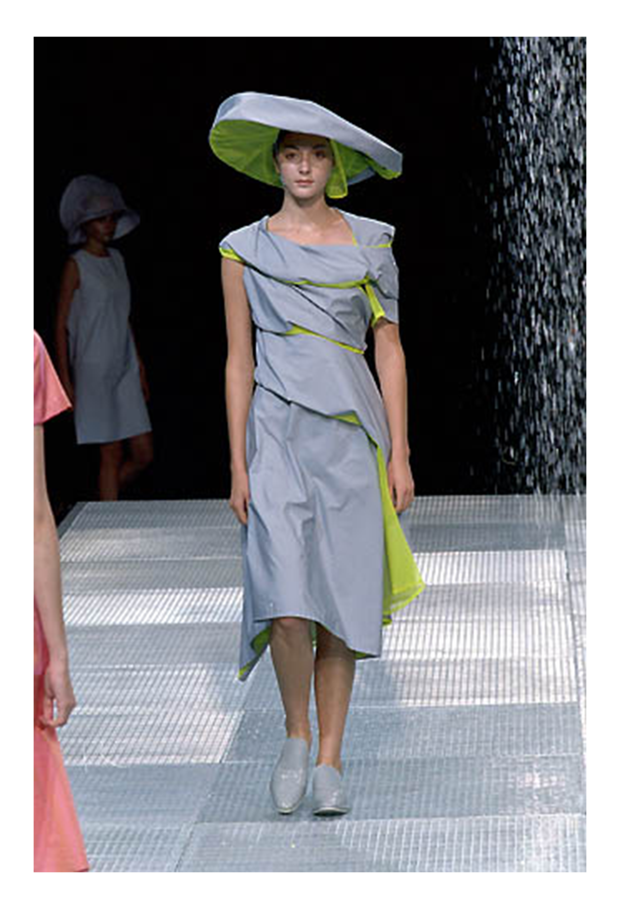 JUNYA WATANABE GRAY DENIM 1940'S STYLE DRESS 2000