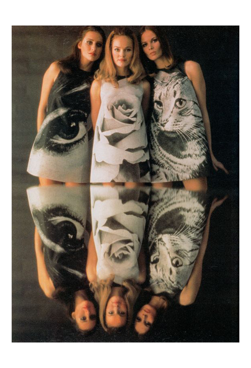 TL LONDON CAT PAPER DRESS 1970