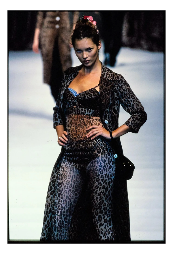 DOLCE & GABBANA LEOPARD BUSTIER BRA TOP 1997