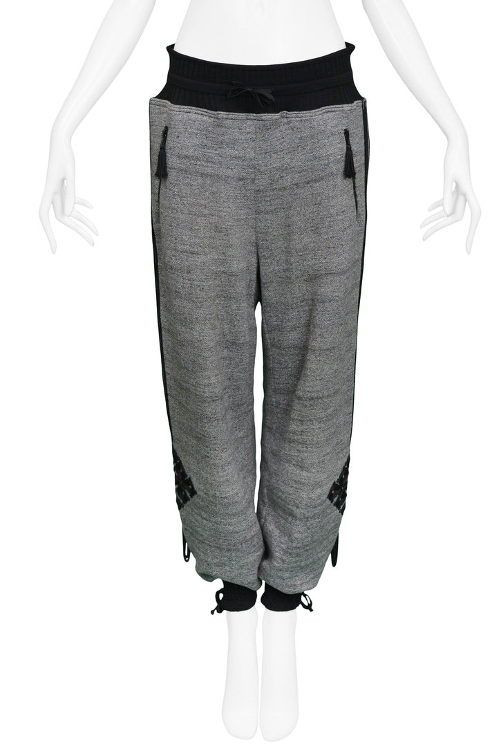 GAULTIER GREY SWEATPANTS WITH EMBROIDERY 2010