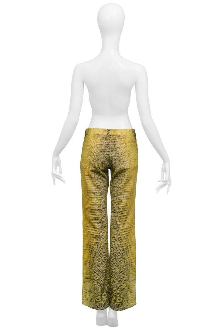 Roberto Cavalli Patchwork Leather Trousers