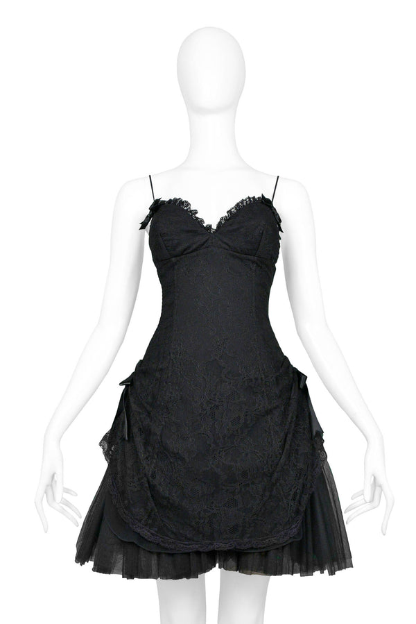 ANNA MOLINARI BLACK PARTY DRESS 1990s