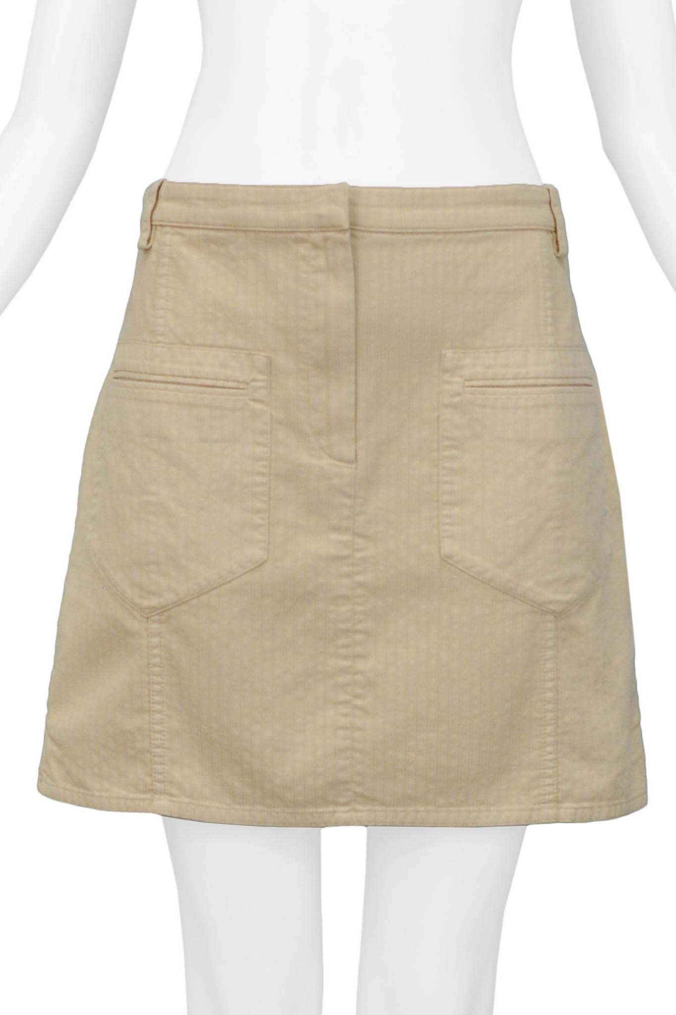 BALENCIAGA KHAKI POCKET MINI SKIRT