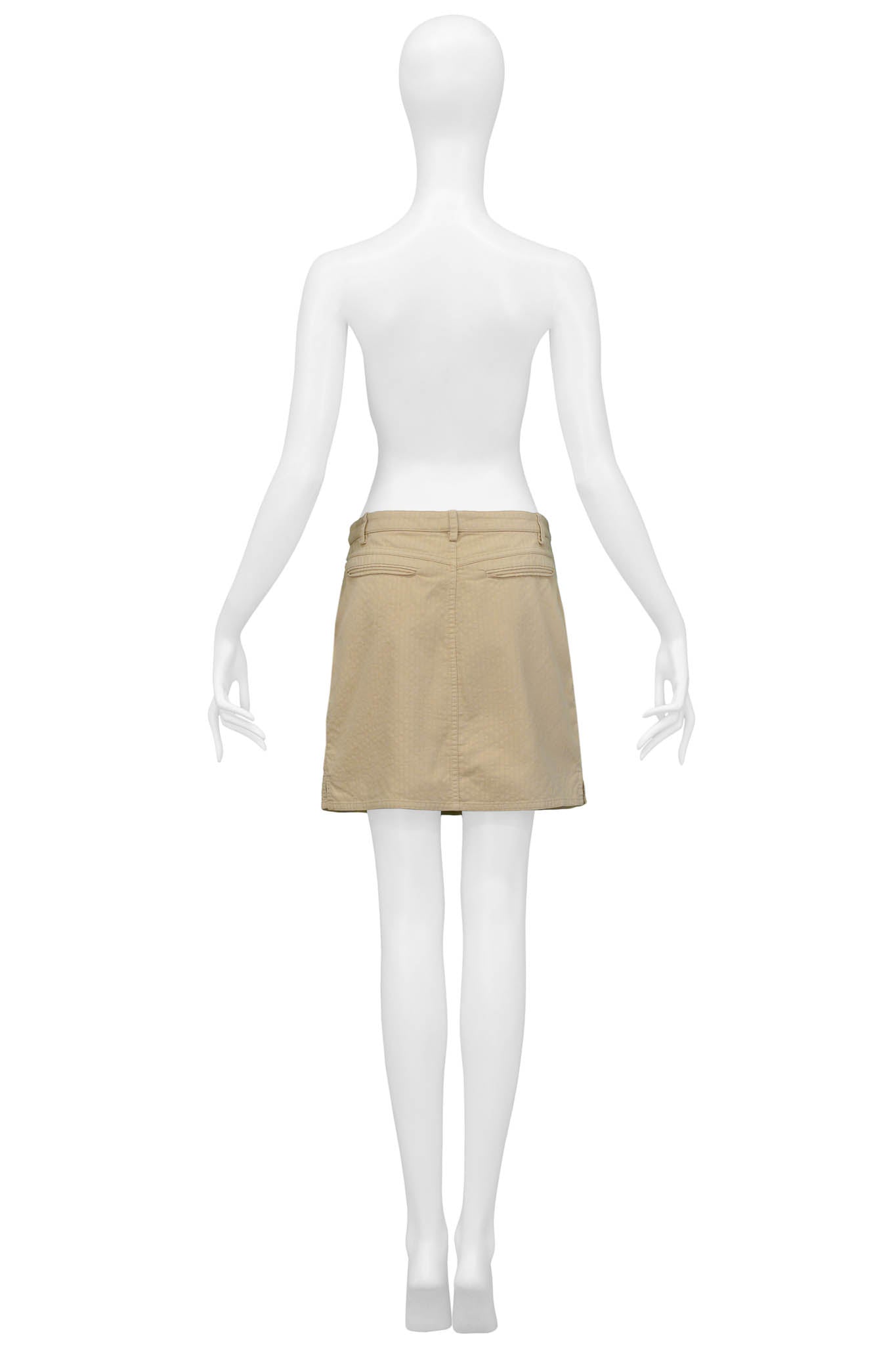 BALENCIAGA KHAKI POCKET MINI SKIRT