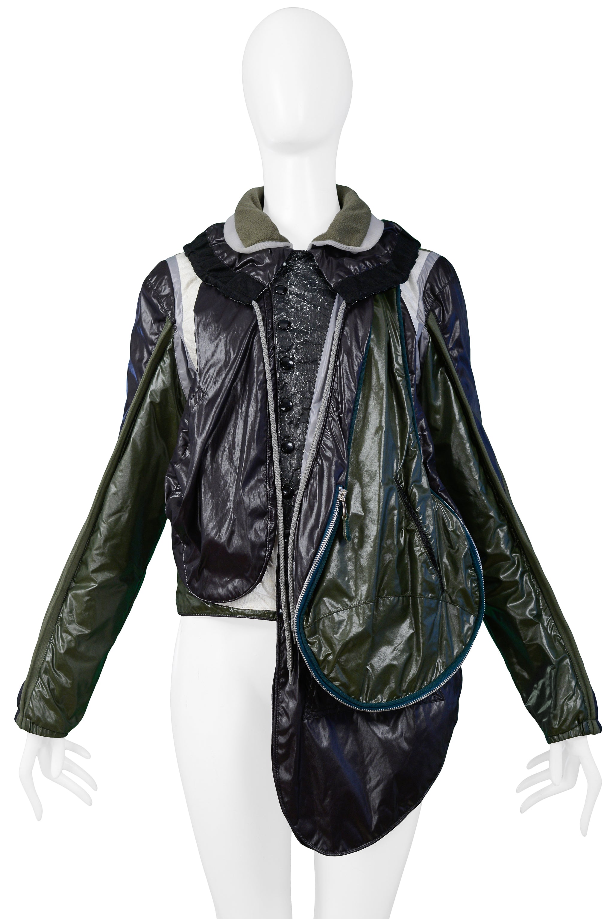 BALENCIAGA ICONIC GREEN PARACHUTE JACKET 2003