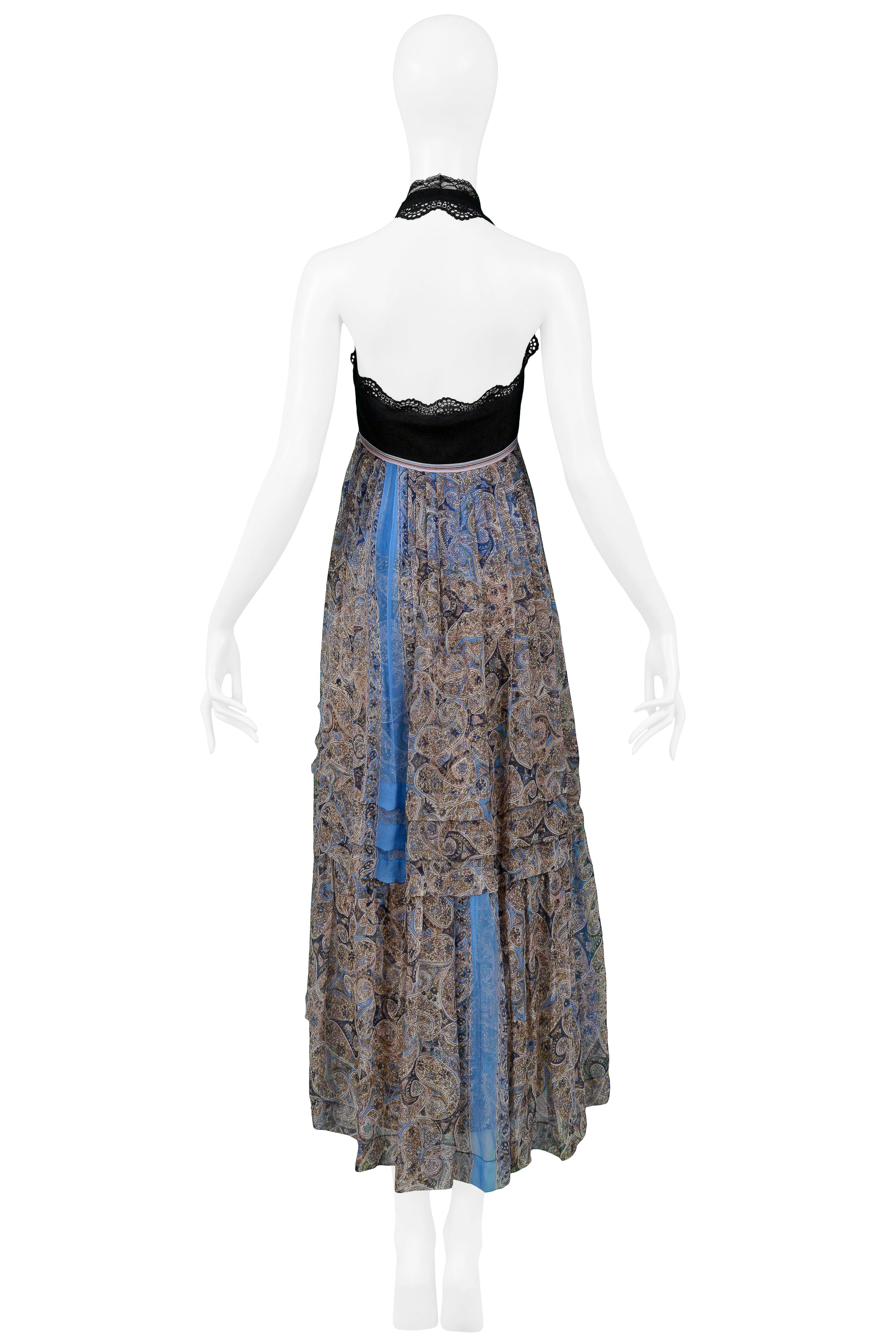 BALENCIAGA MULTICOLOR PAISLEY PEASANT DRESS 2005