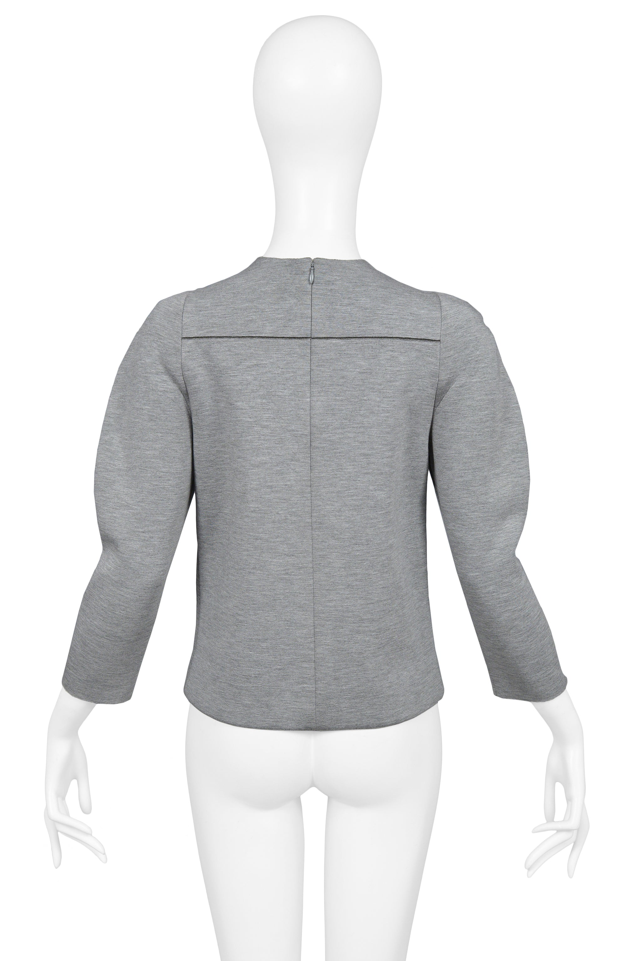 BALENCIAGA BY GHESQUIERE GREY NEOPRENE TOP 2008