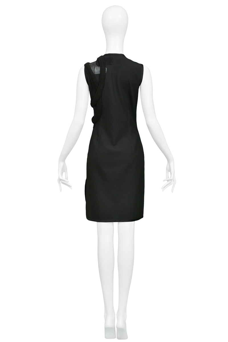 BALENCIAGA EARLY BLACK PATCHWORK SHIFT DRESS 1990S