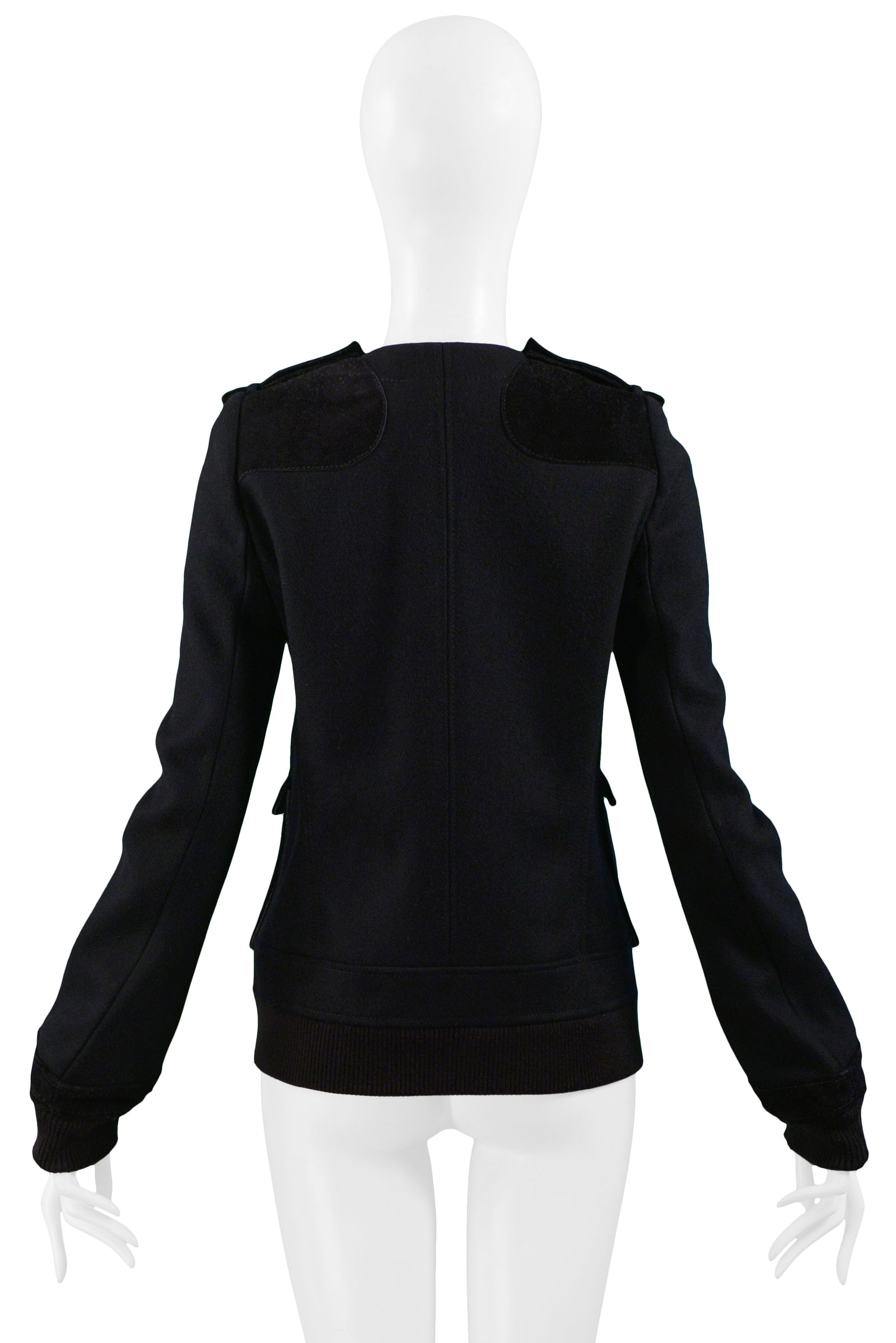 balenciaga brass button military jacket