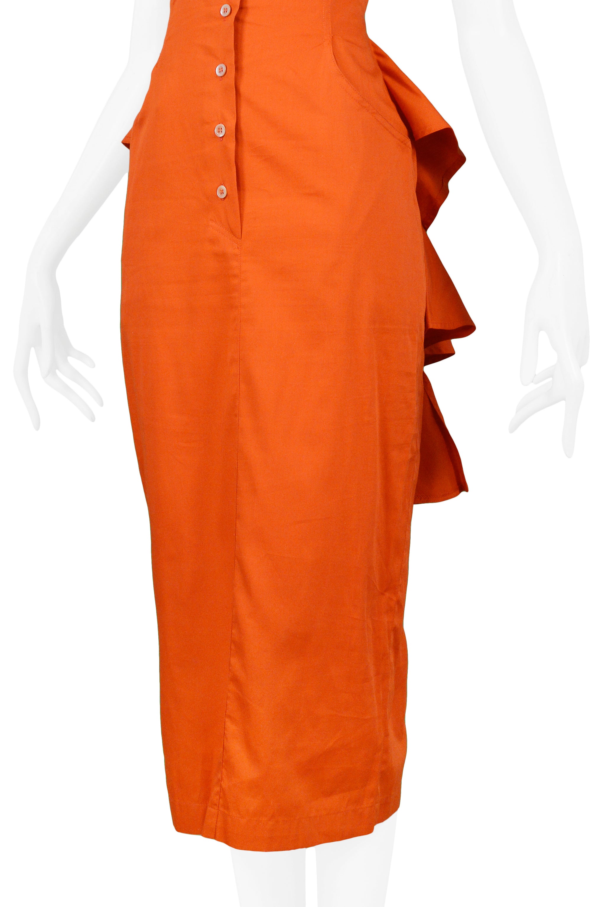 BYBLOS RED DRESS WITH RUFFLE BACK