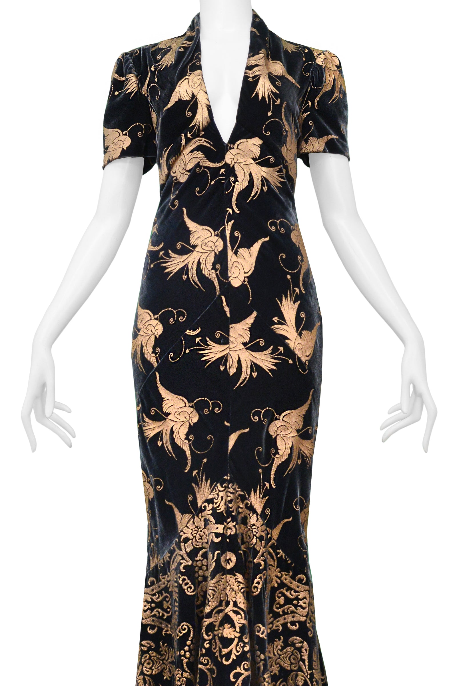 VINTAGE ROBERTO CAVALLI NEUTRAL TONE DESERT GOWN