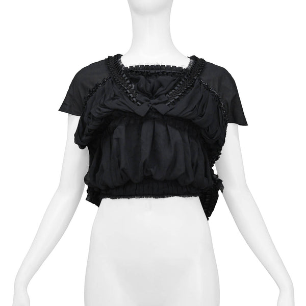 COMME DES GARCONS BLACK RIBBON CROP TOP 2006