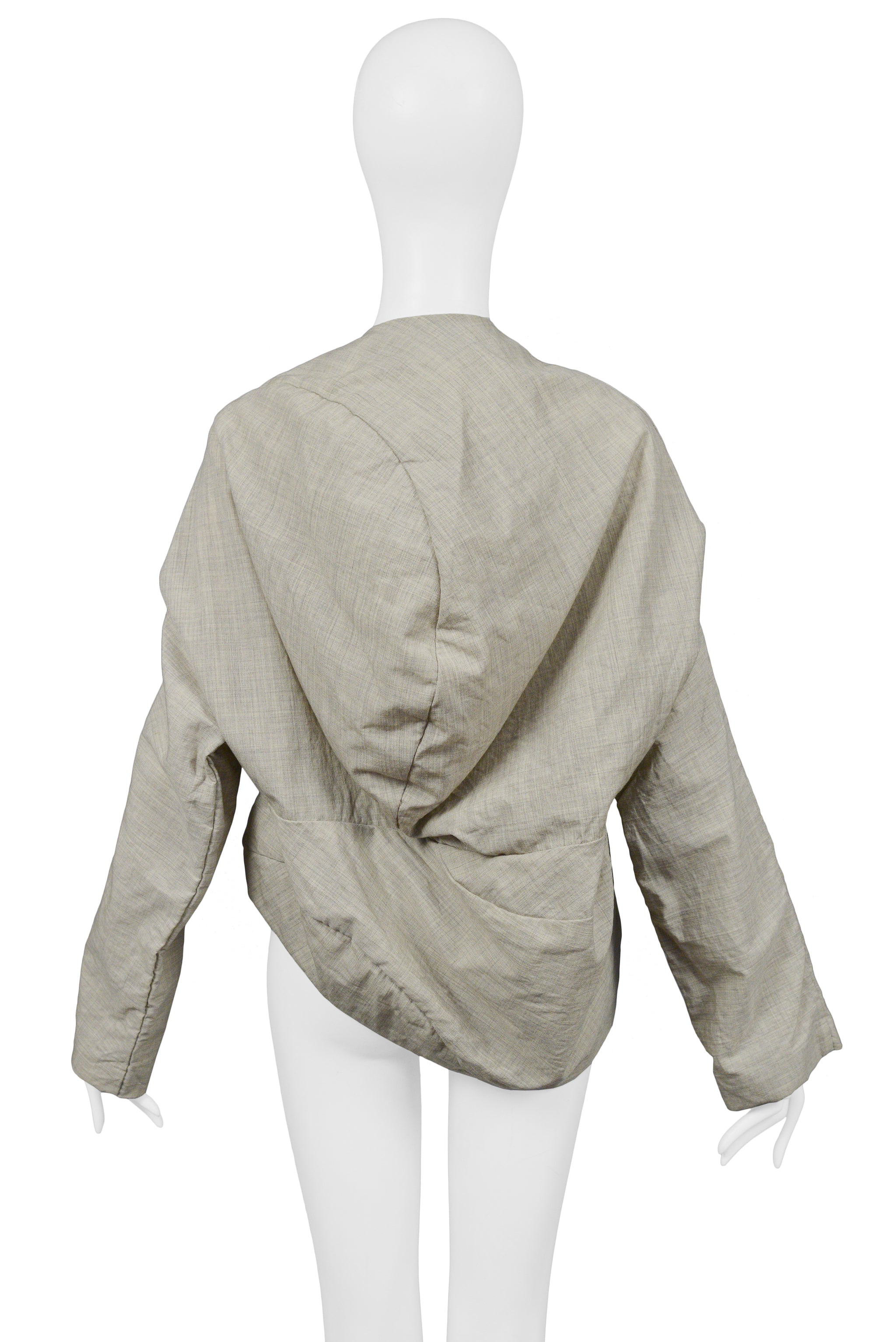 COMME DES GARCONS GREY LINEN LUMPS & BUMPS JACKET 1997