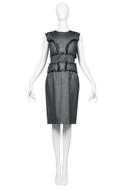 COMME DES GARCONS SILVER PADDED DRESS AW 2010