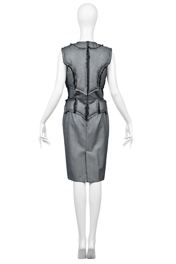 COMME DES GARCONS SILVER PADDED DRESS AW 2010