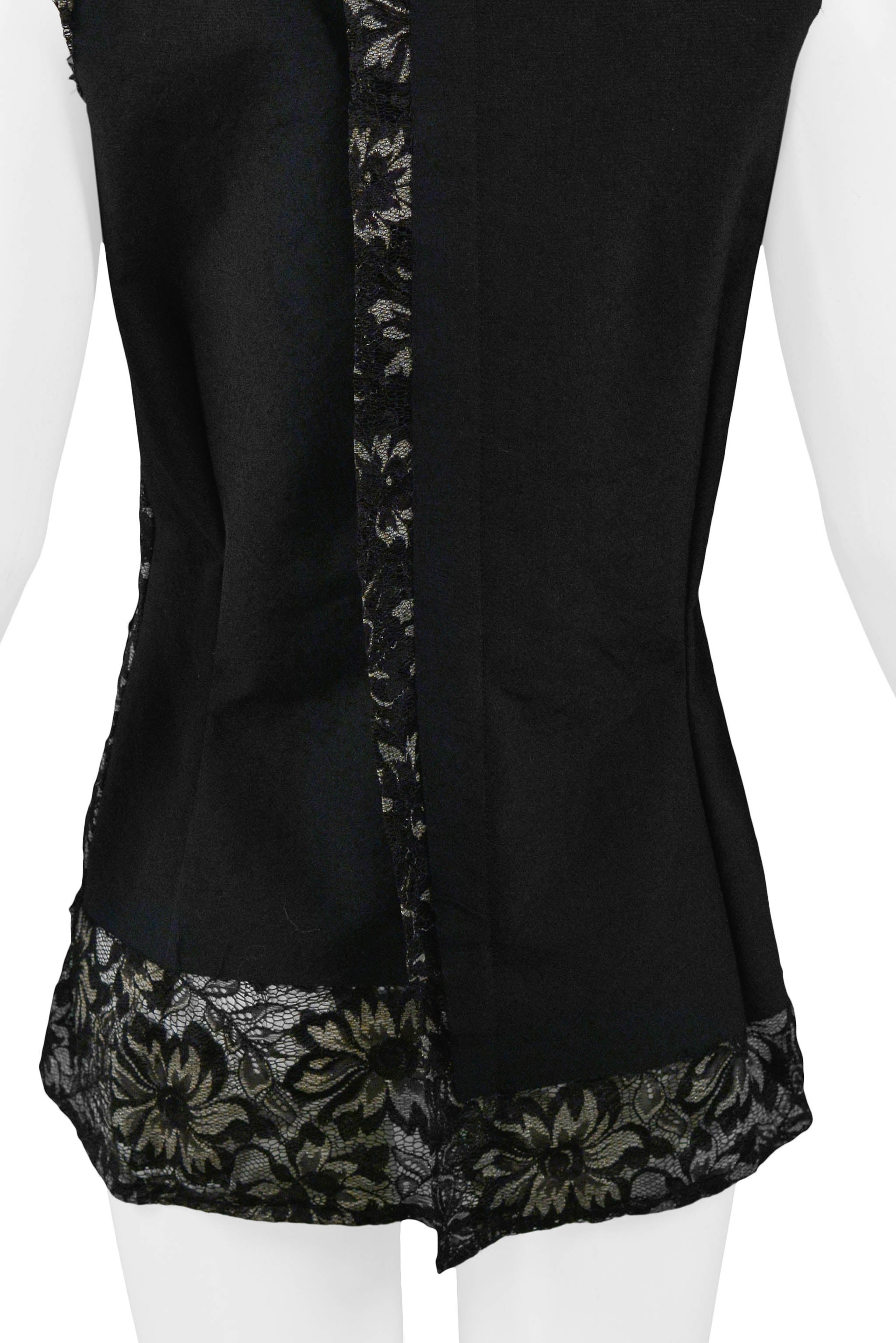 COMME DES GARCONS BLACK & LACE ABSTRACT TOP 1997