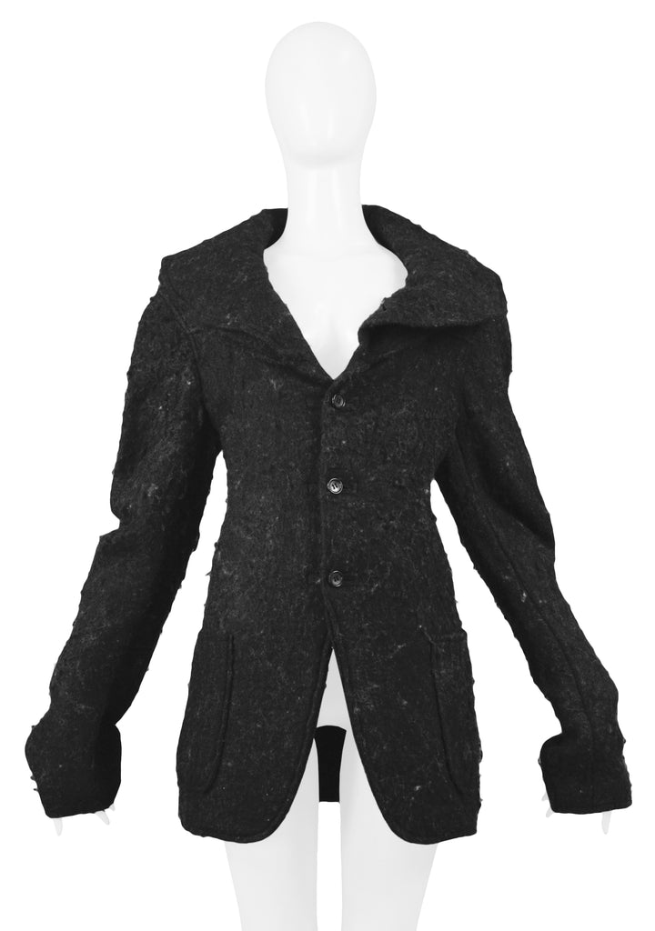 COMME DES GARCONS GREY WOOL FLANNEL JACKET COMME DES GARCONS GREY WOOL FLANNEL JACKET