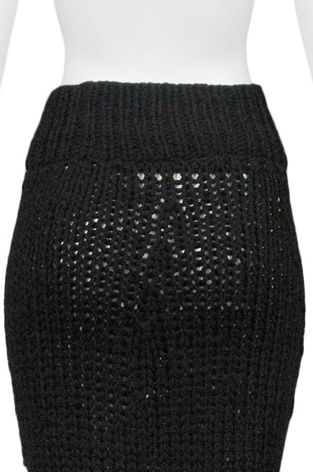 COMME DES GARCONS CHUNKY BLACK KNIT SKIRT 1997