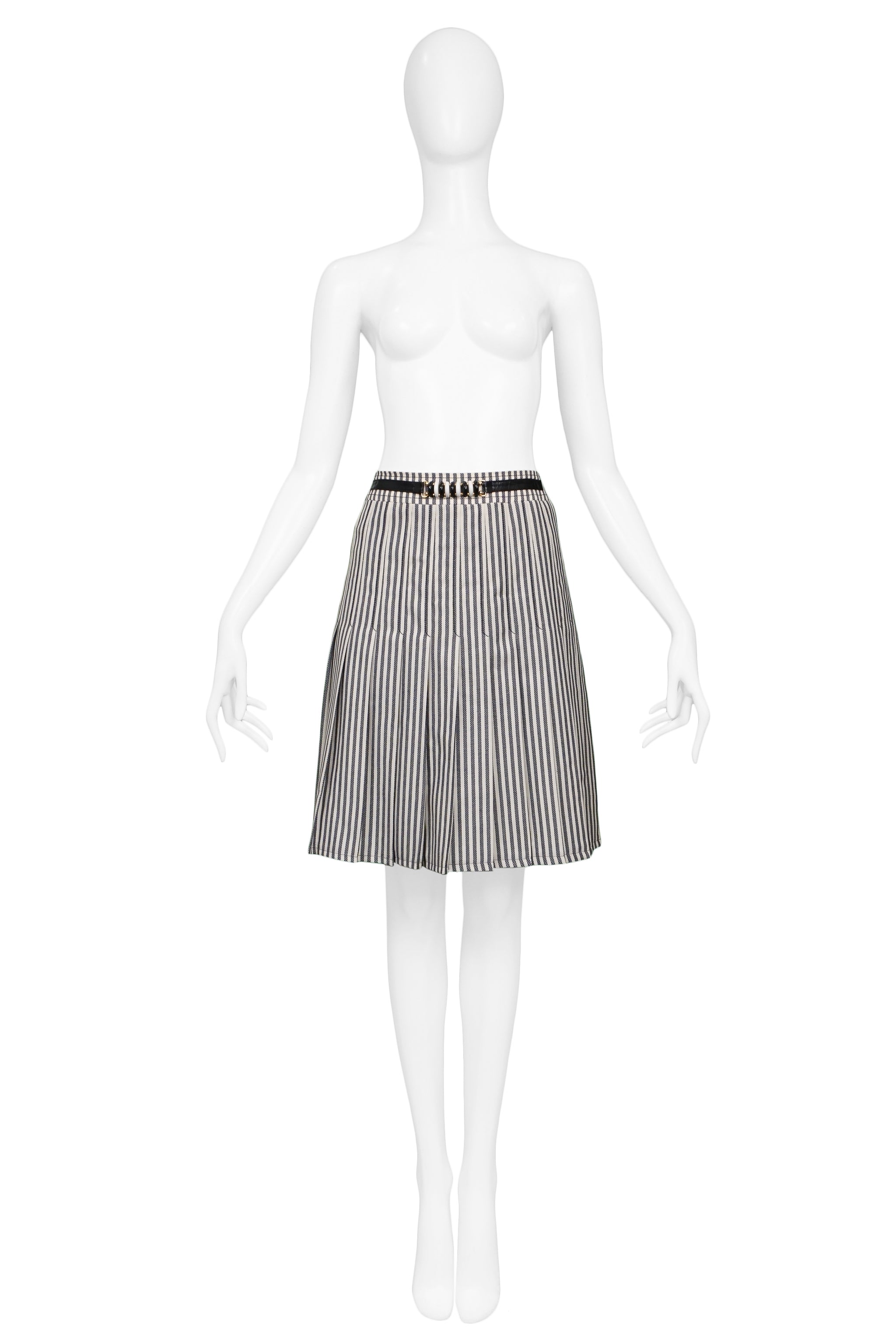 スカート CELINE Checkered skirt 70's Céline Paris Skirt, Pleated Plaid Print a Line Midi