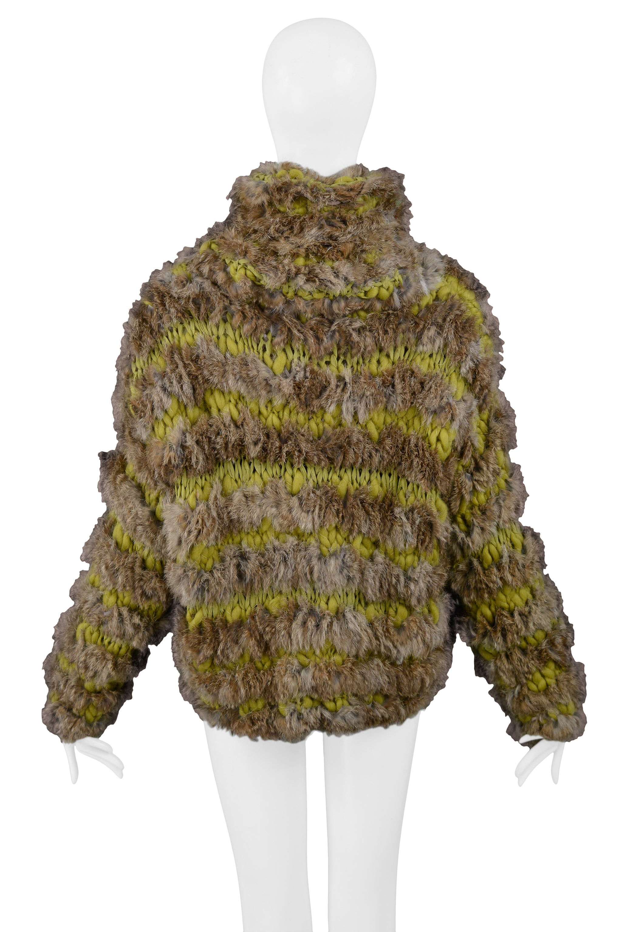 DIOR OVERSIZE KNIT & RABBIT FUR SWEATER 2000