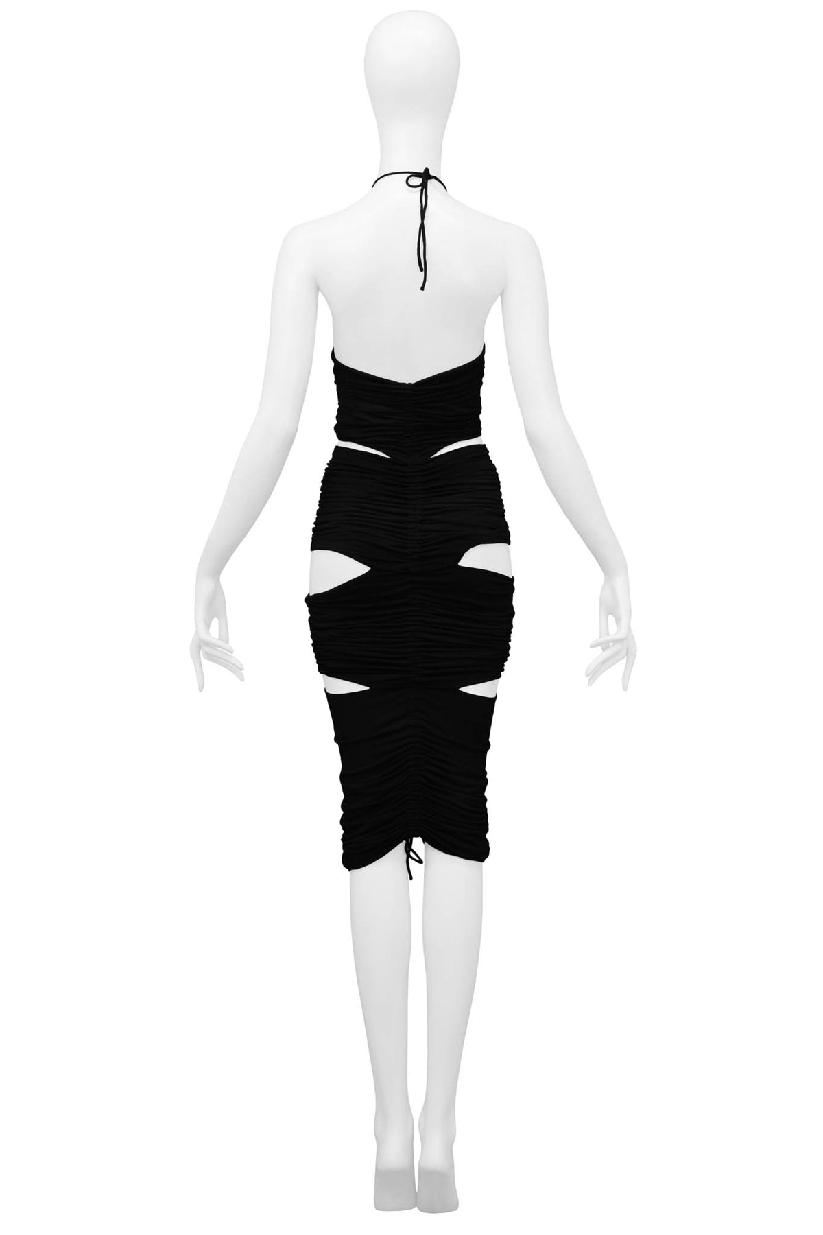 DOLCE2003BLACKOPENSLITDRESSBAC