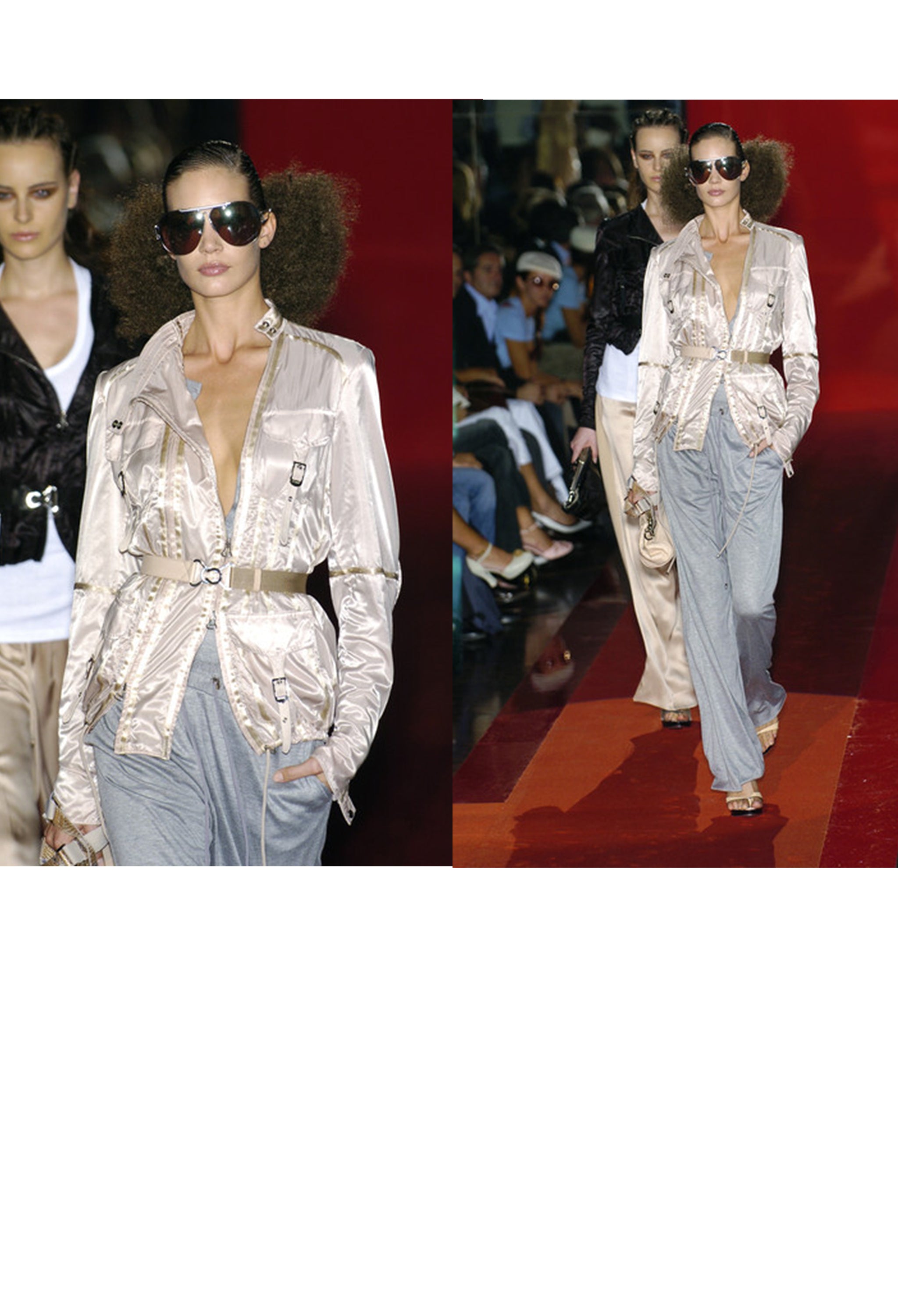 GIANFRANCO FERRE PINK NYLON WINDBREAKER JACKET 2005