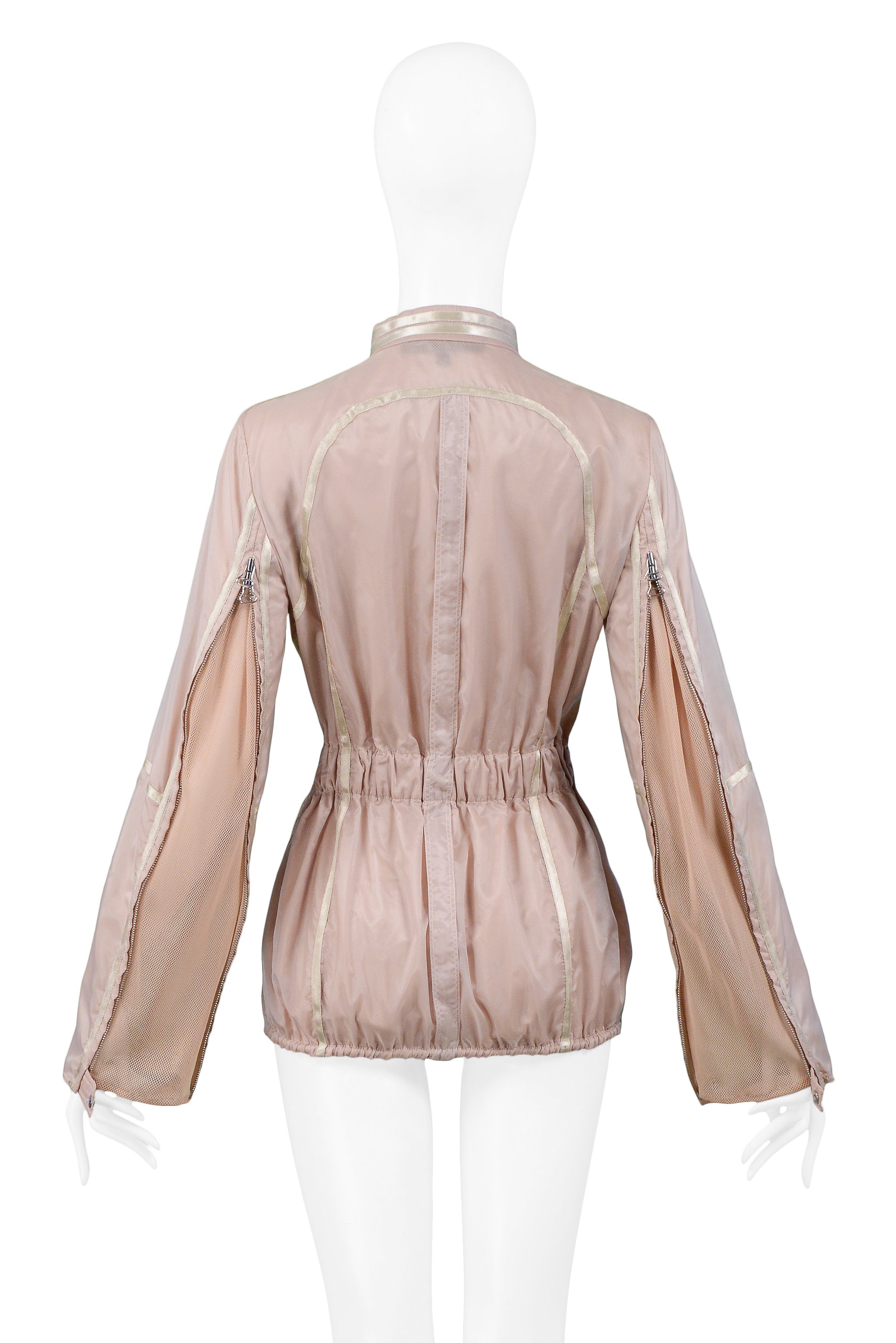 GIANFRANCO FERRE PINK NYLON WINDBREAKER JACKET 2005