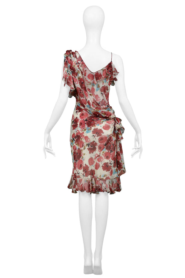 NEW WITH TAG  $850 John Galliano Vintage Straps Floral Dress