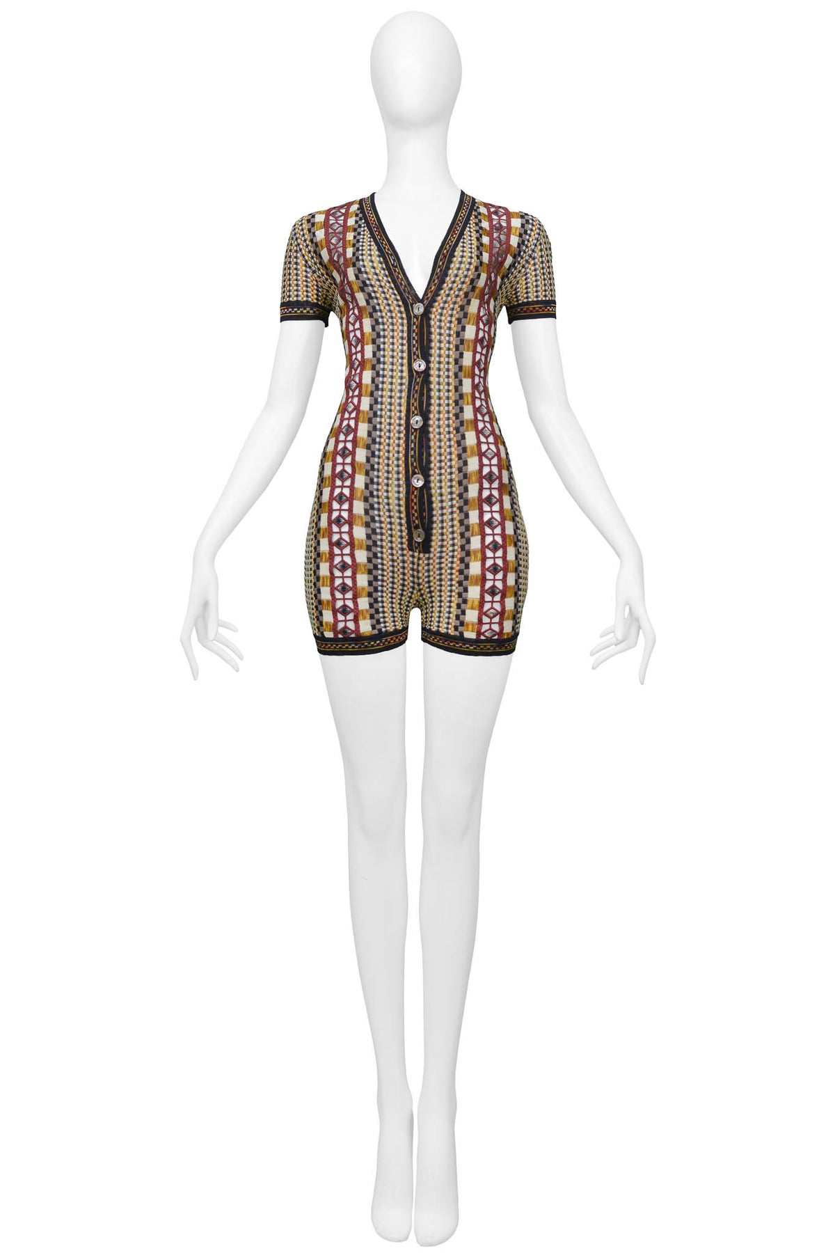 JEAN PAUL GAULTIER AW1990 CUTOUT KNIT ROMPER