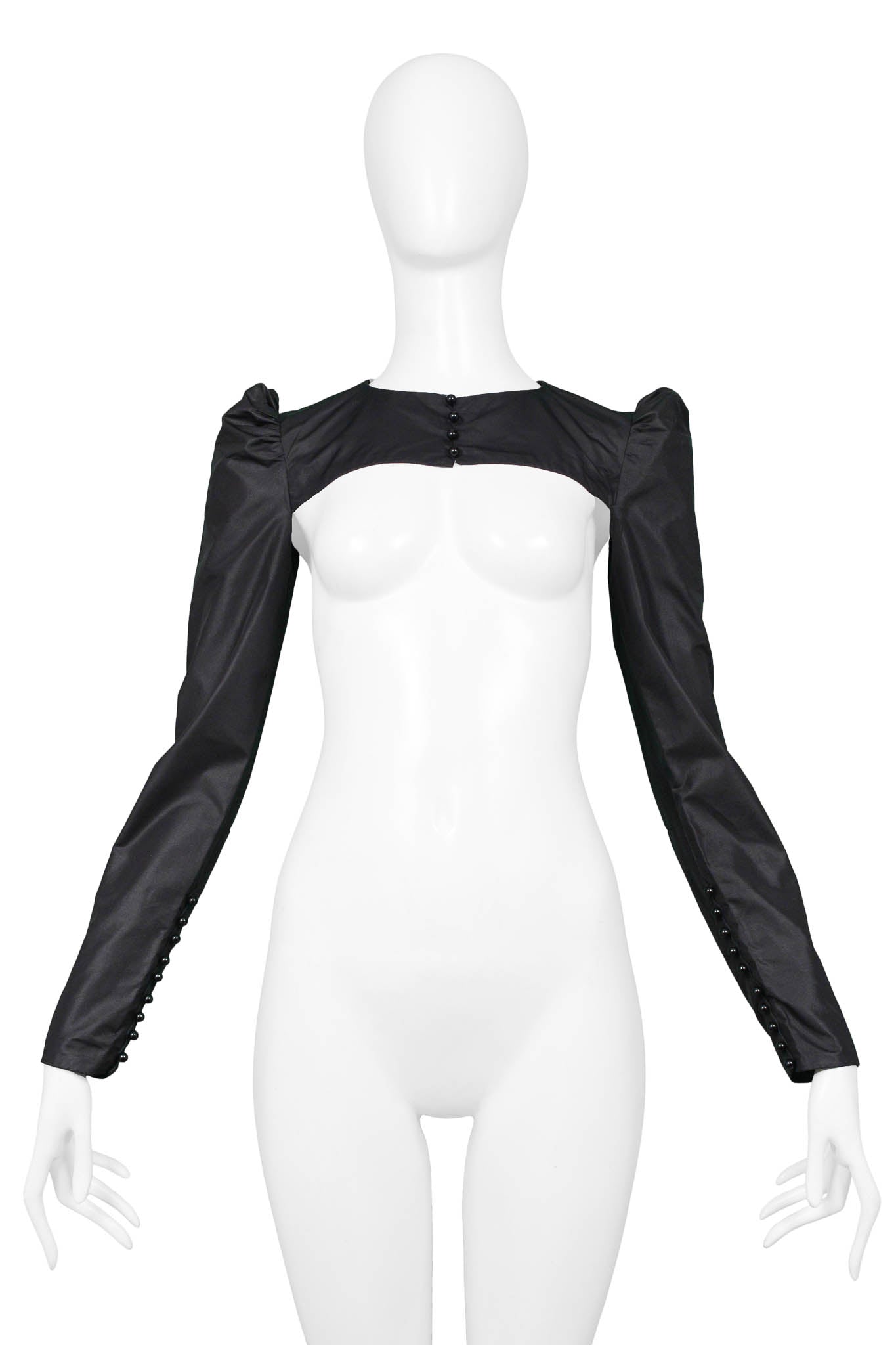 JEAN PAUL GAULTIER BLACK CROPPED MINI JACKET