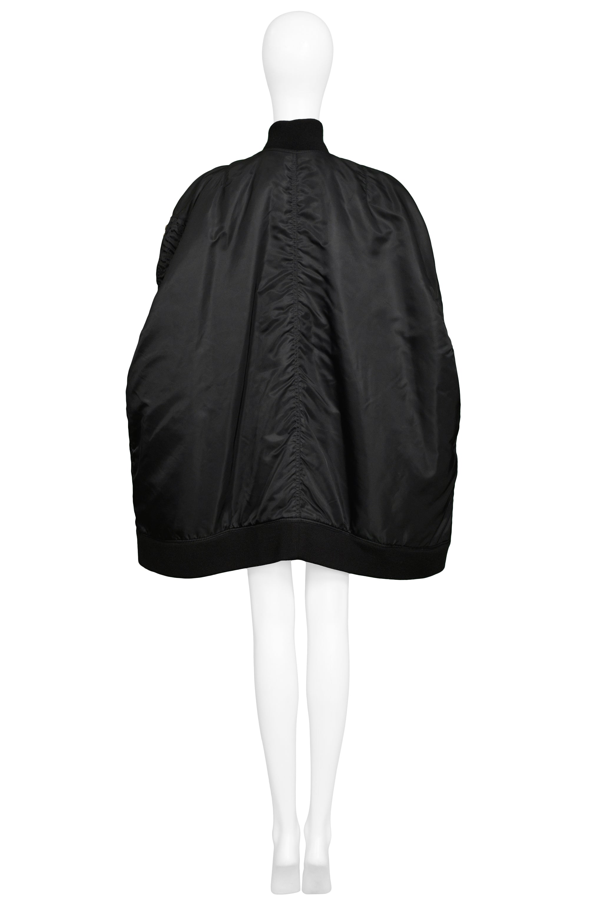 GAULTIER BLACK MA-1 BOMBER CAPE