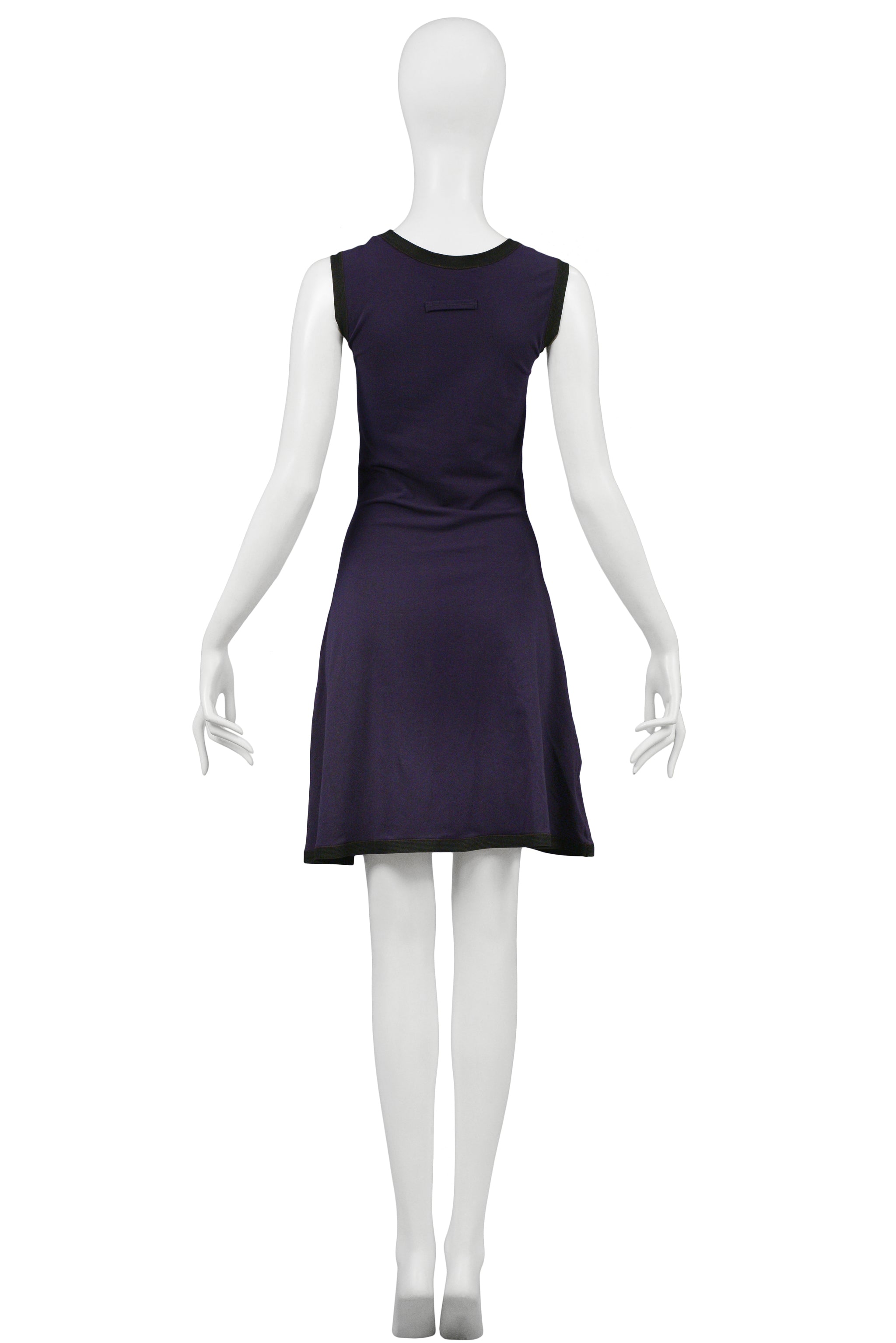 GAULTIER BLUE MINI DRESS WITH SILVER DETAILING