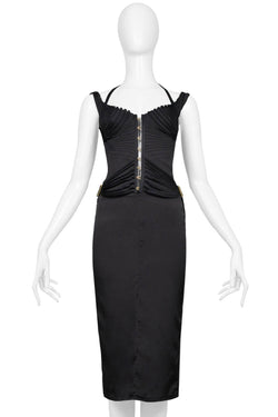 GUCCI BY TOM FORD BLACK CORSET COCKTAIL DRESS 2003