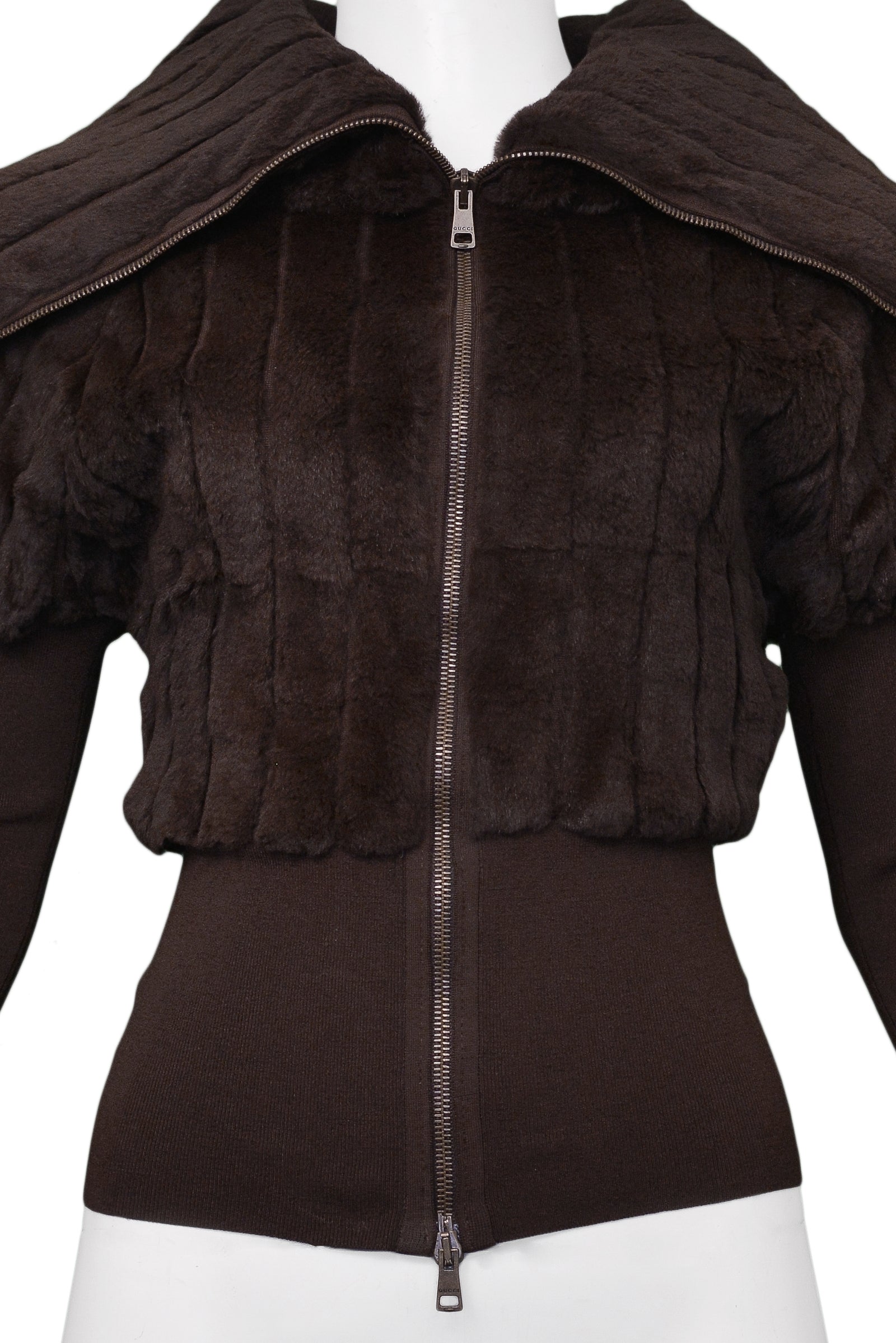 GUCCITFBROWNFURKNITCARDIGAN-