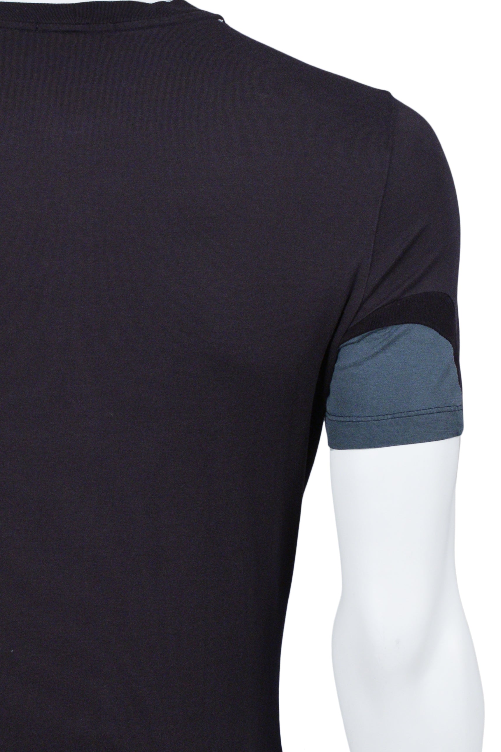 HELMUT LANG BLACK & GREY PANEL T-SHIRT 2003