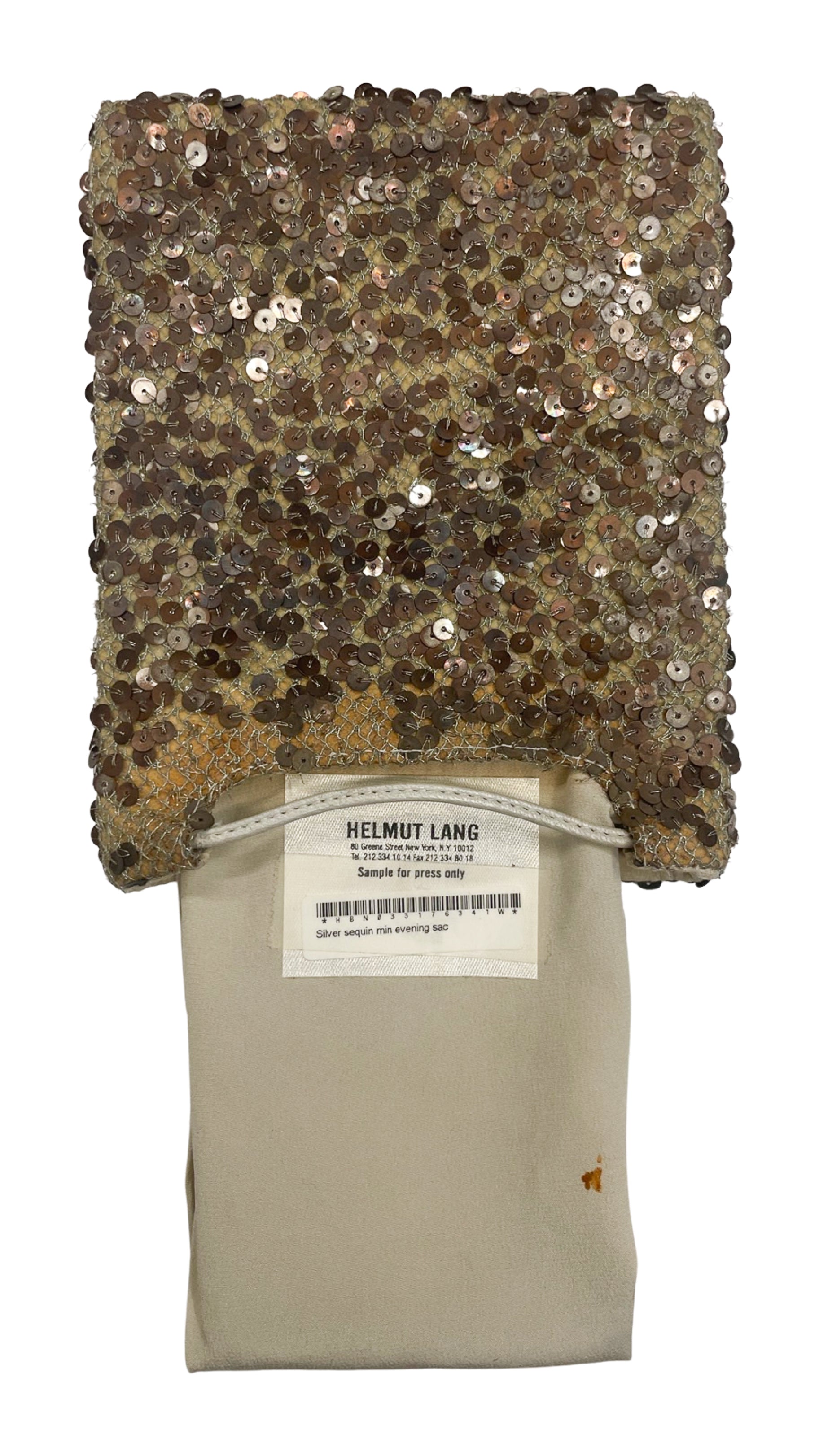 HELMUT LANG GOLD SEQUIN EVENING BAG