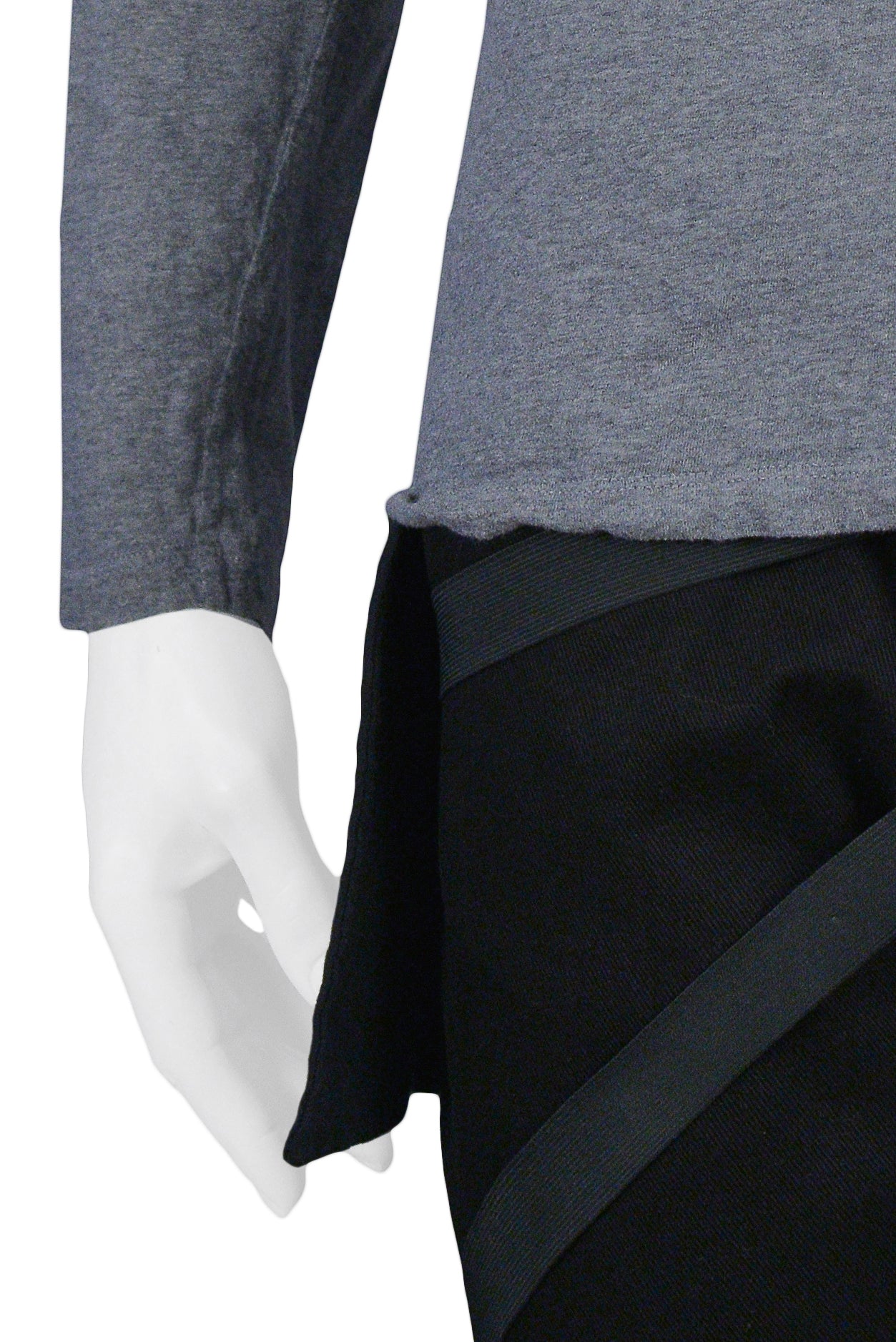 HELMUT LANG GREY & BLUE LONG SLEEVE T-SHIRT 2003