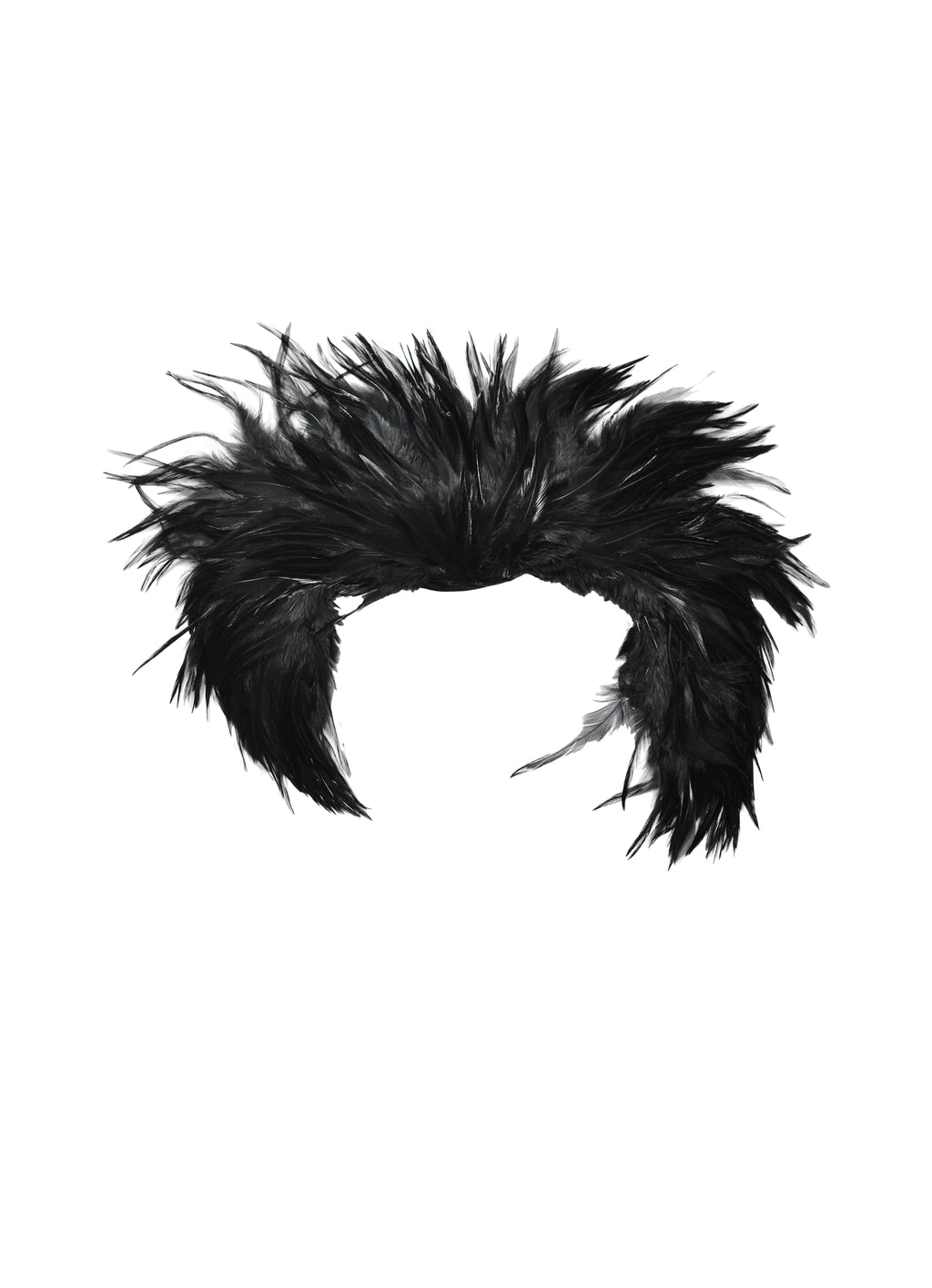 90s 2000s Black Feather Retro Fredericks of Hollywood Heels