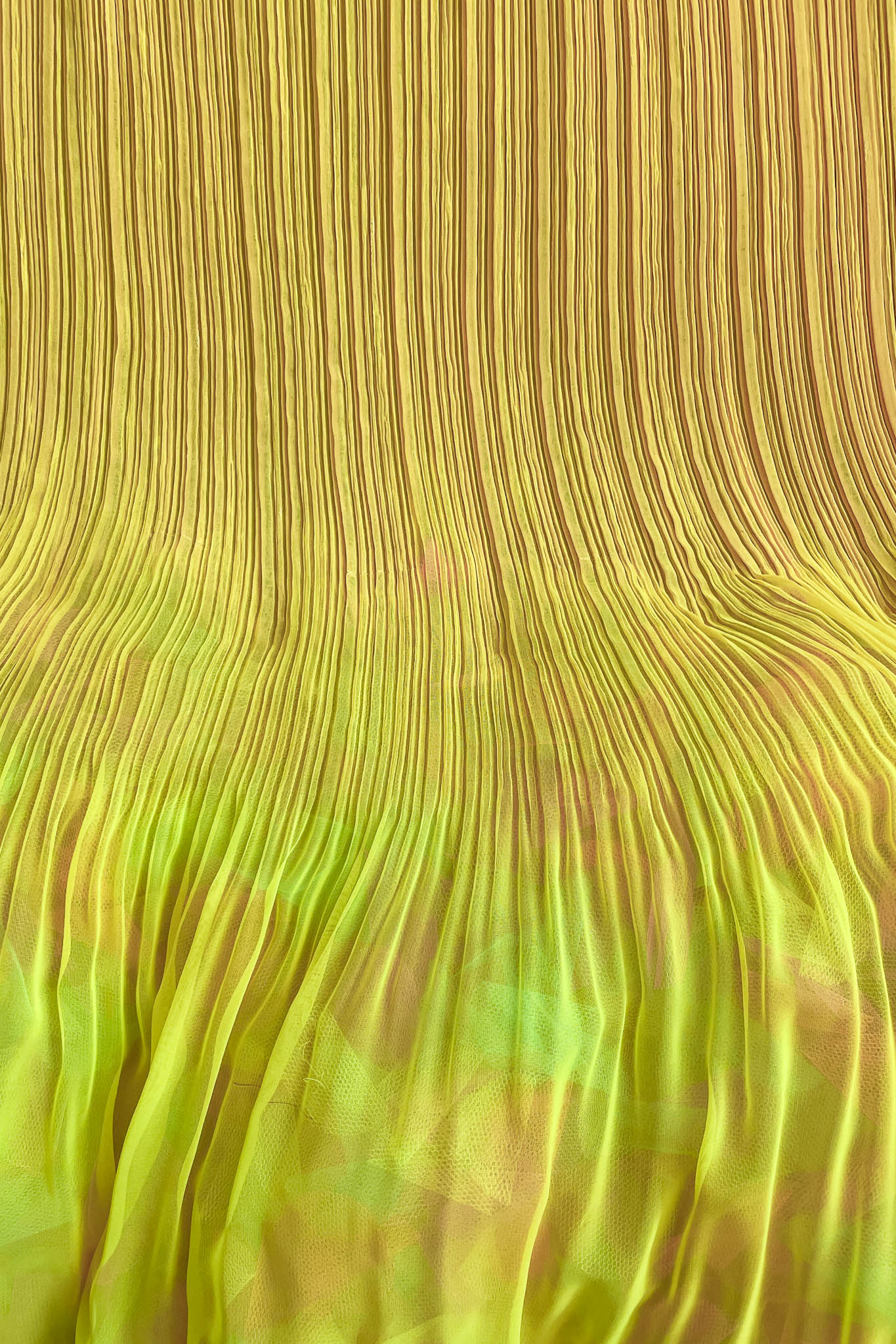 ISSEY MIYAKE 2001 YELLOW AND PINK CONFETTI SCARF