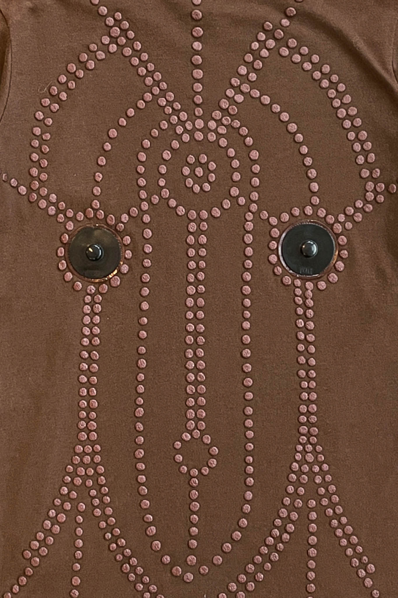 WALTER VAN BEIRENDONCK BROWN RUBBER NIPPLE TOP