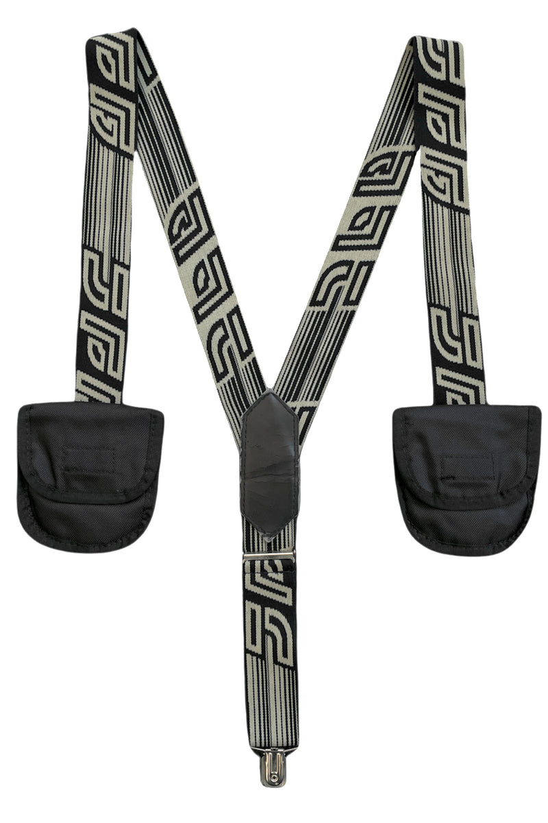 GAULTIER LOGO SUSPENDERS WITH POCKETS