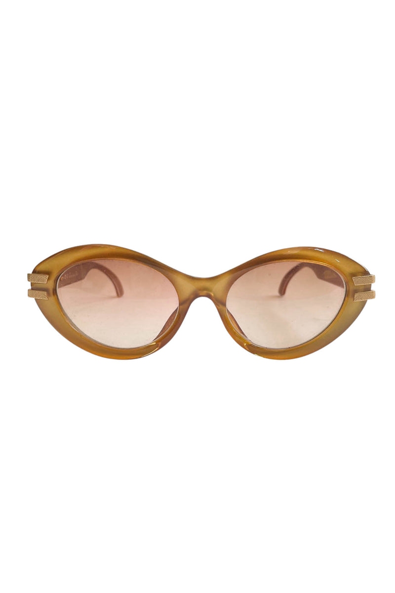 Gold Cat-Eye Sunglasses 
