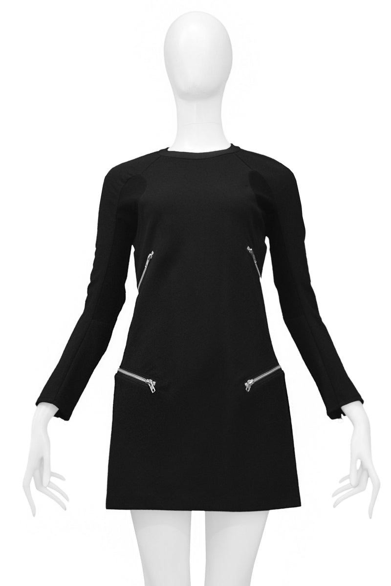 JUNYA WATANABE BLACK WOOL ZIPPER DRESS 2013