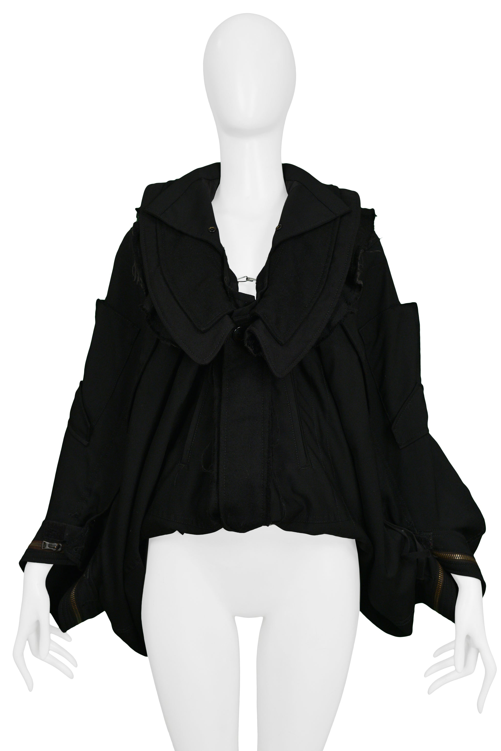 JUNYA WATANABE BLACK DECONSTRUCTED MILITARY JACKET 2006